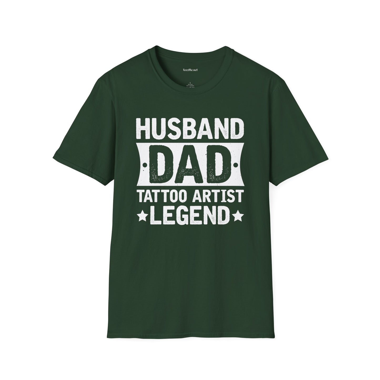 Husband DAD Tattoo Artist Unisex Soft Style T-Shirt 100% Cotton Graphic