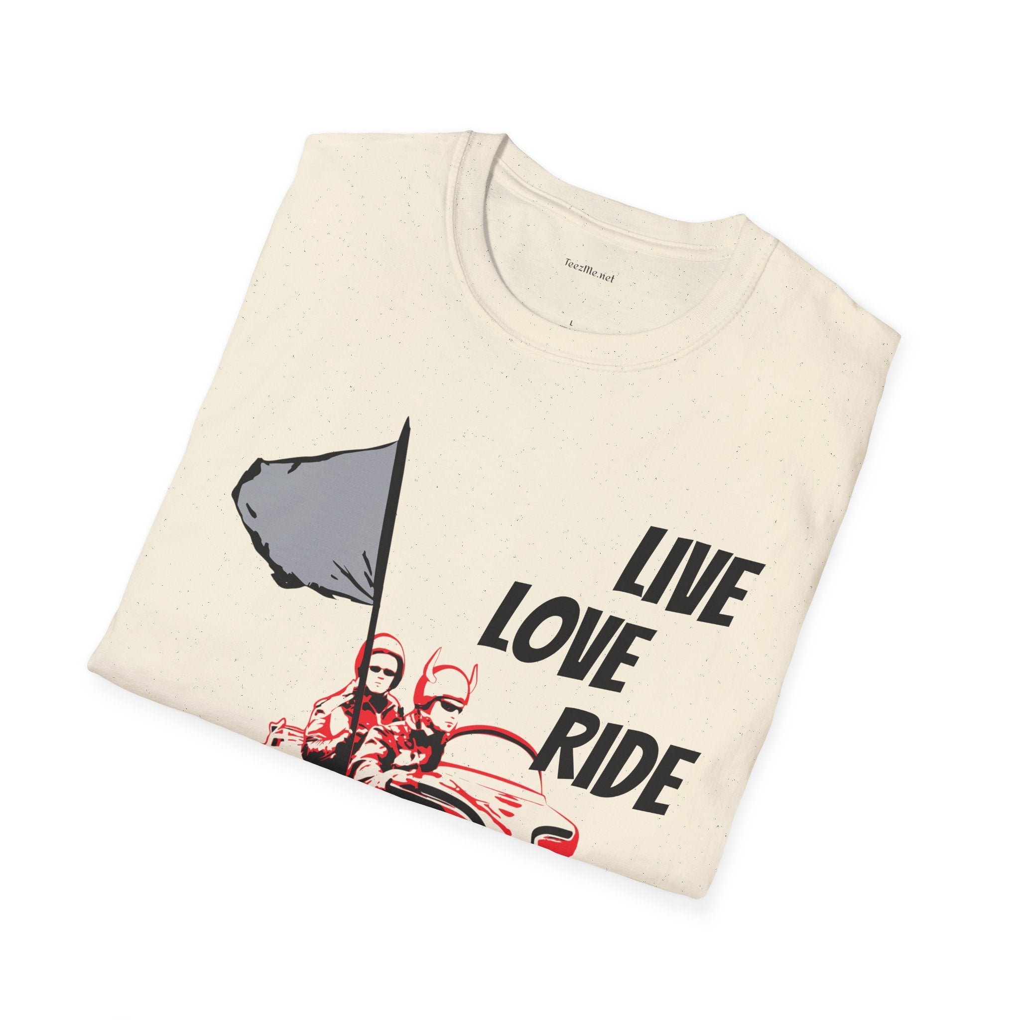 Live Love Ride - Unisex Softstyle T-Shirt 100% Cotton Graphic Motorcycle Harley