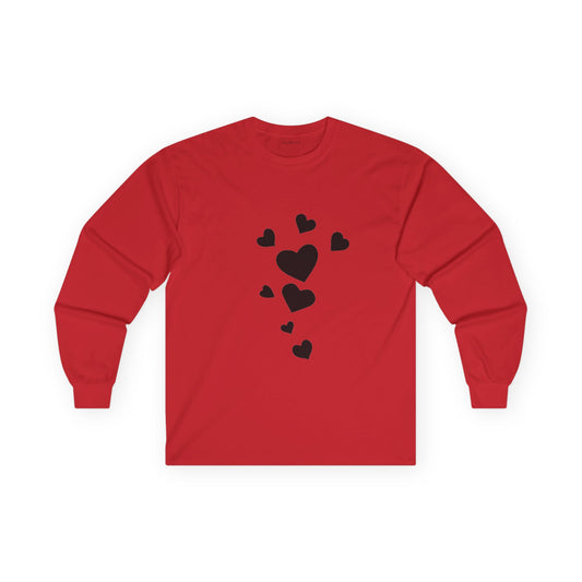Black Hearts - Ultra Cotton Long Sleeve Tee