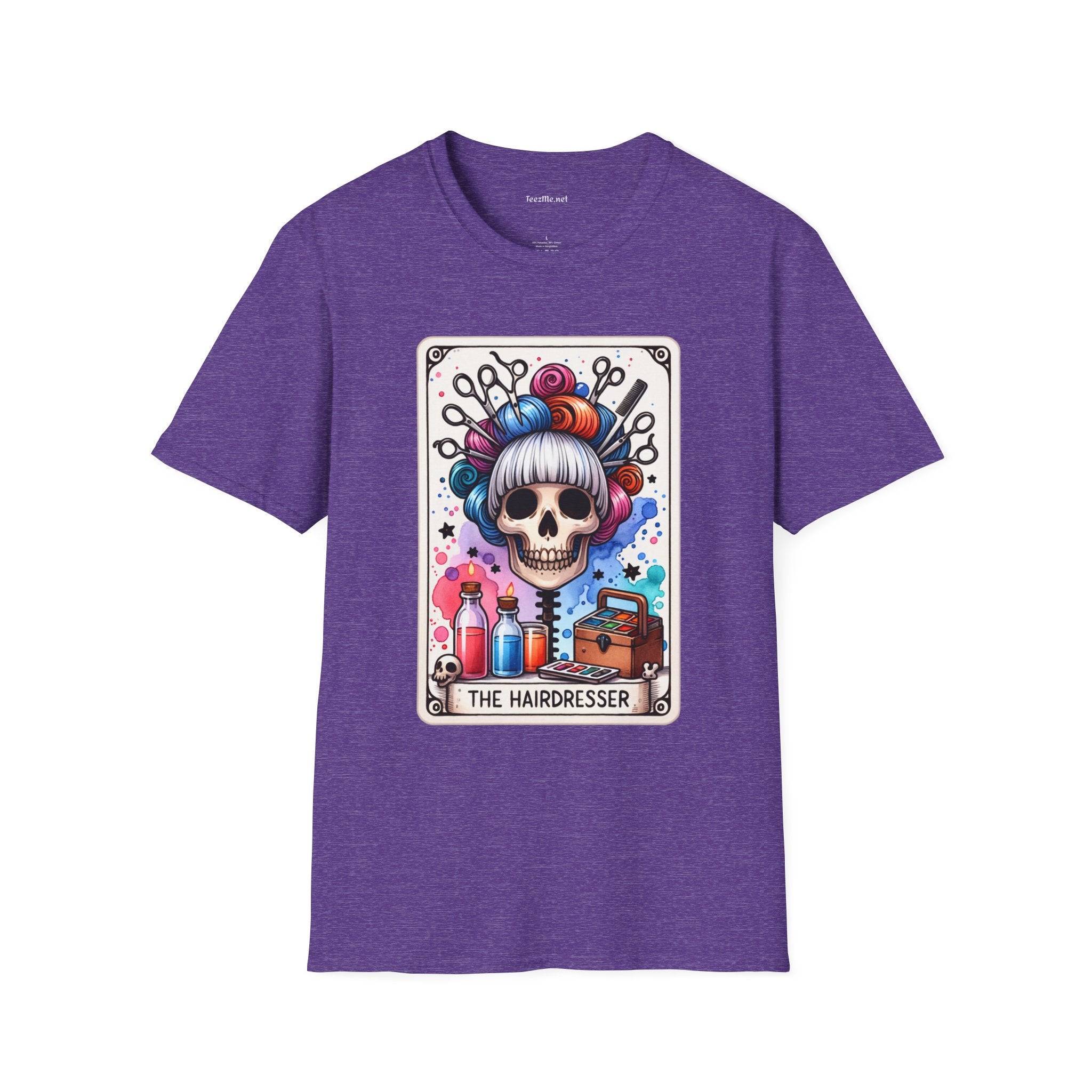 The Hairdresser Tarot Card Unisex Softstyle T-Shirt 100% Cotton Graphic