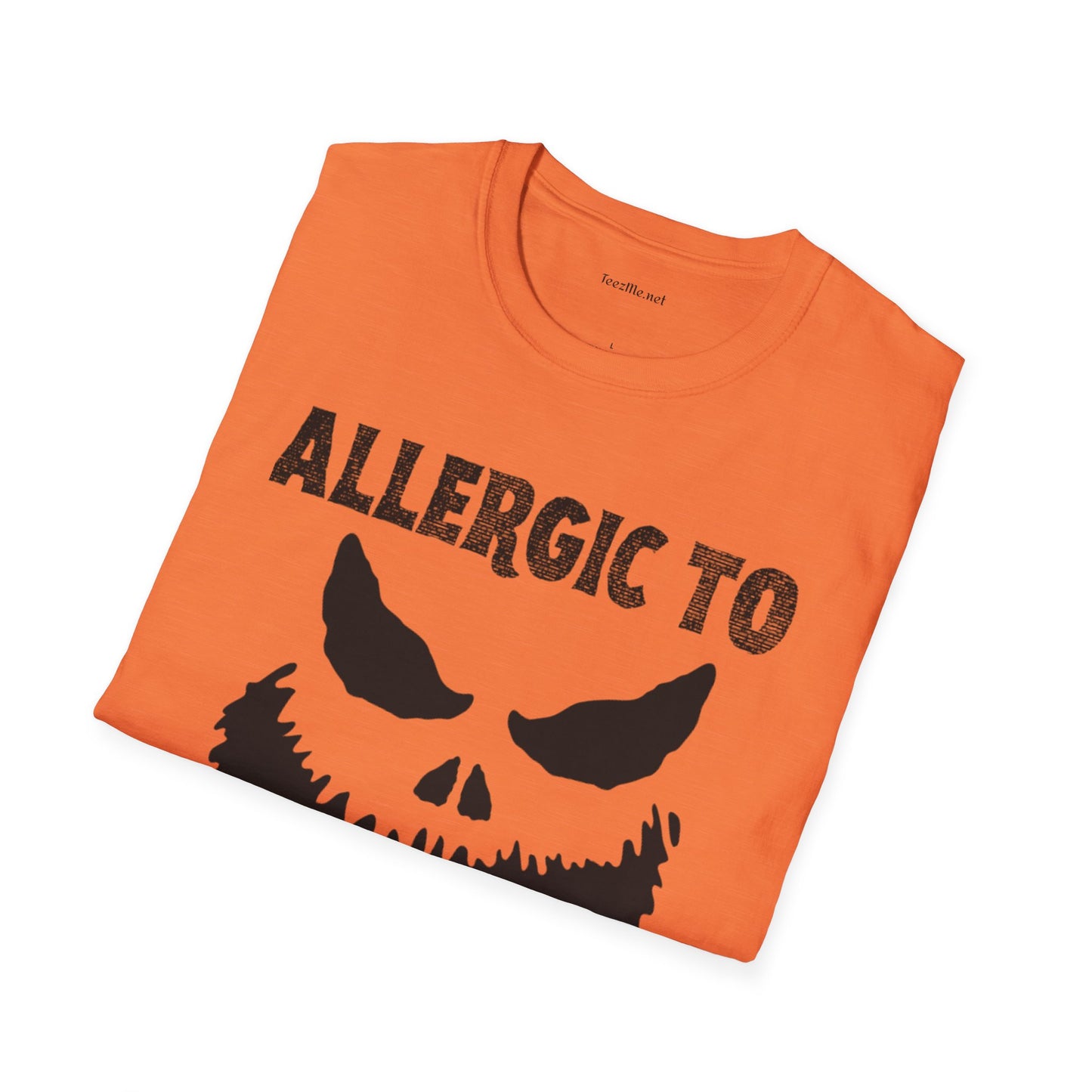 Allergic to Boo Sheet Unisex Softstyle T-Shirt 100% Cotton Graphic