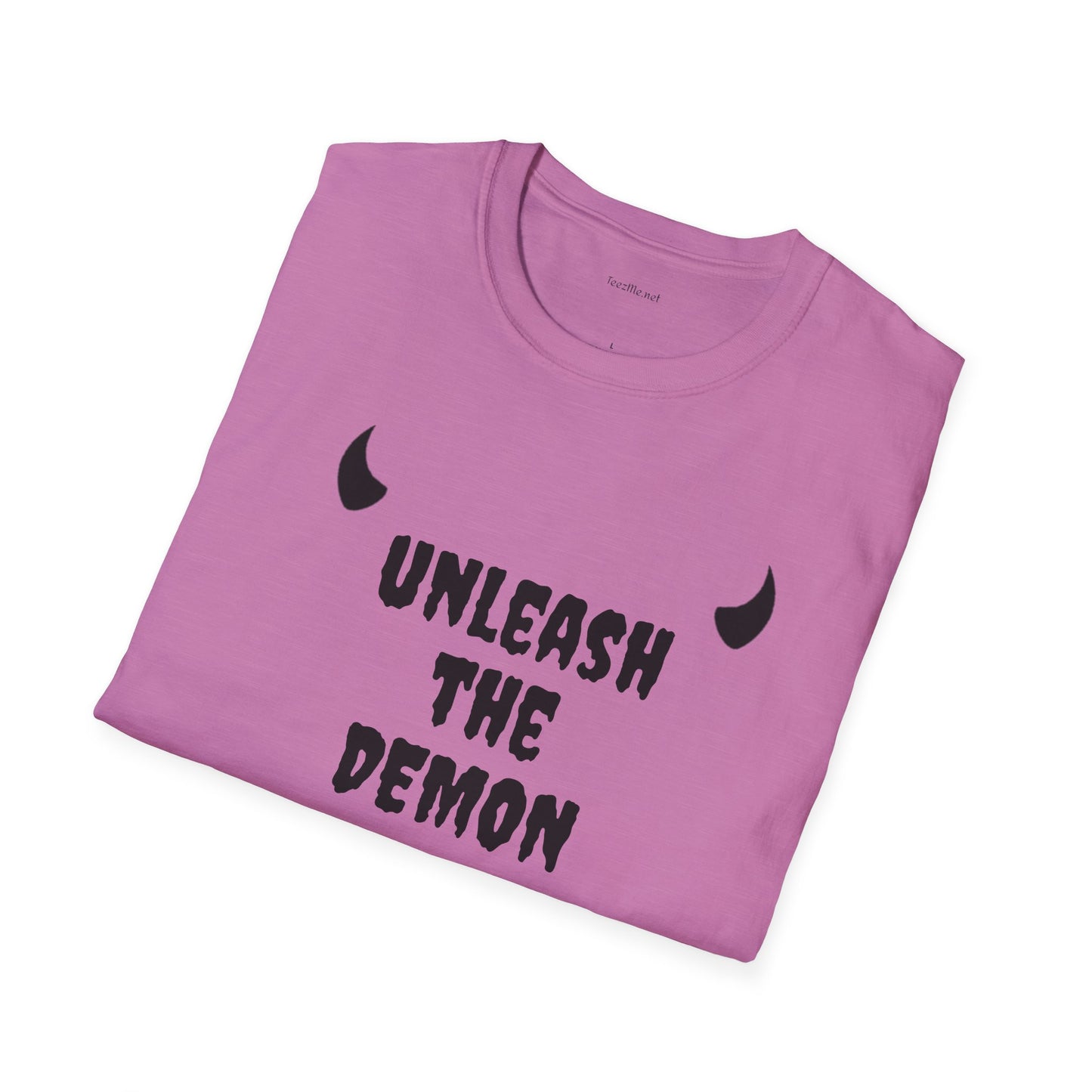 unleash the DEMON - Unisex Softstyle T-Shirt 100% Cotton Graphic