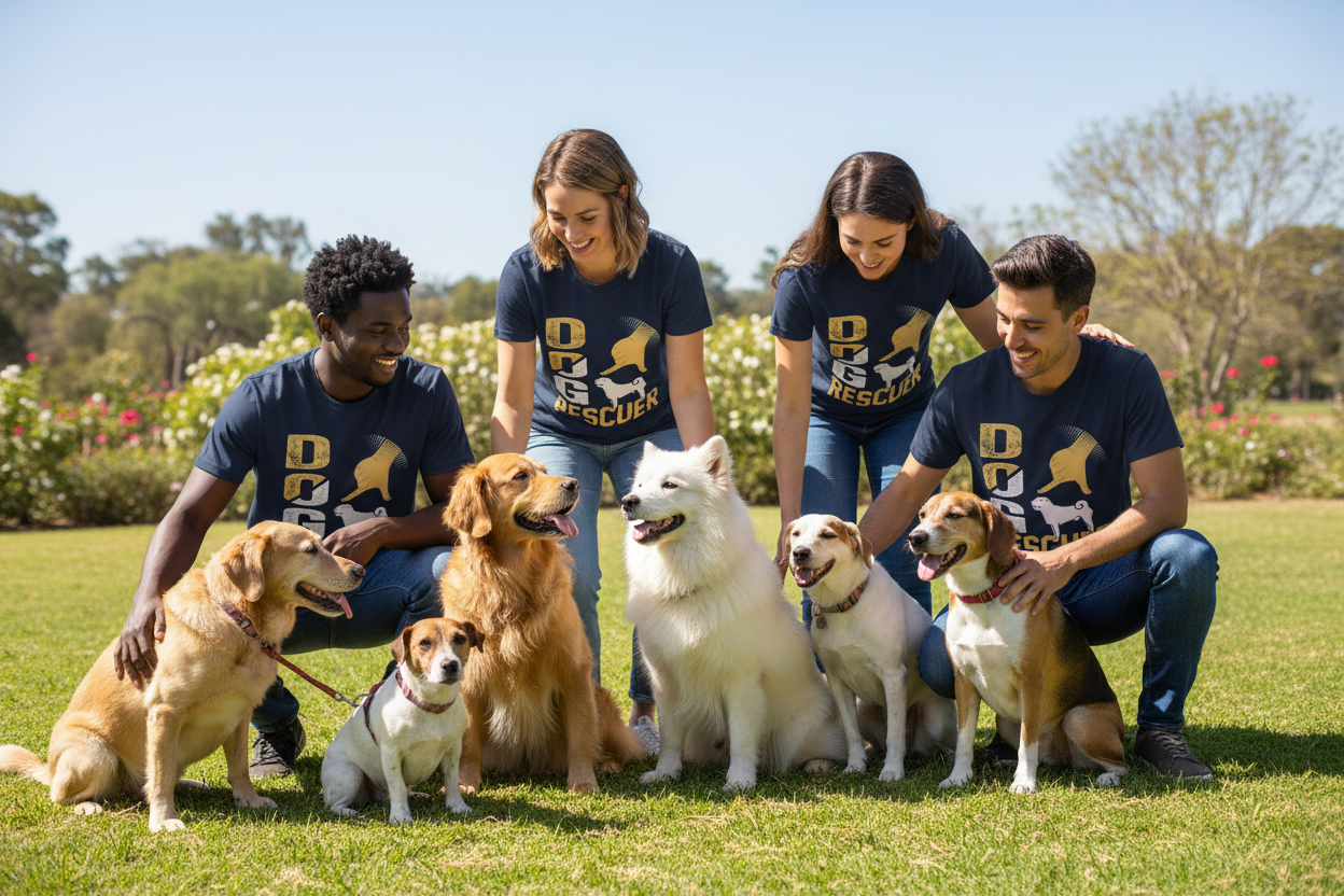 Dog Rescuer T-Shirt — Rescue Dog Adoption Advocate Tee