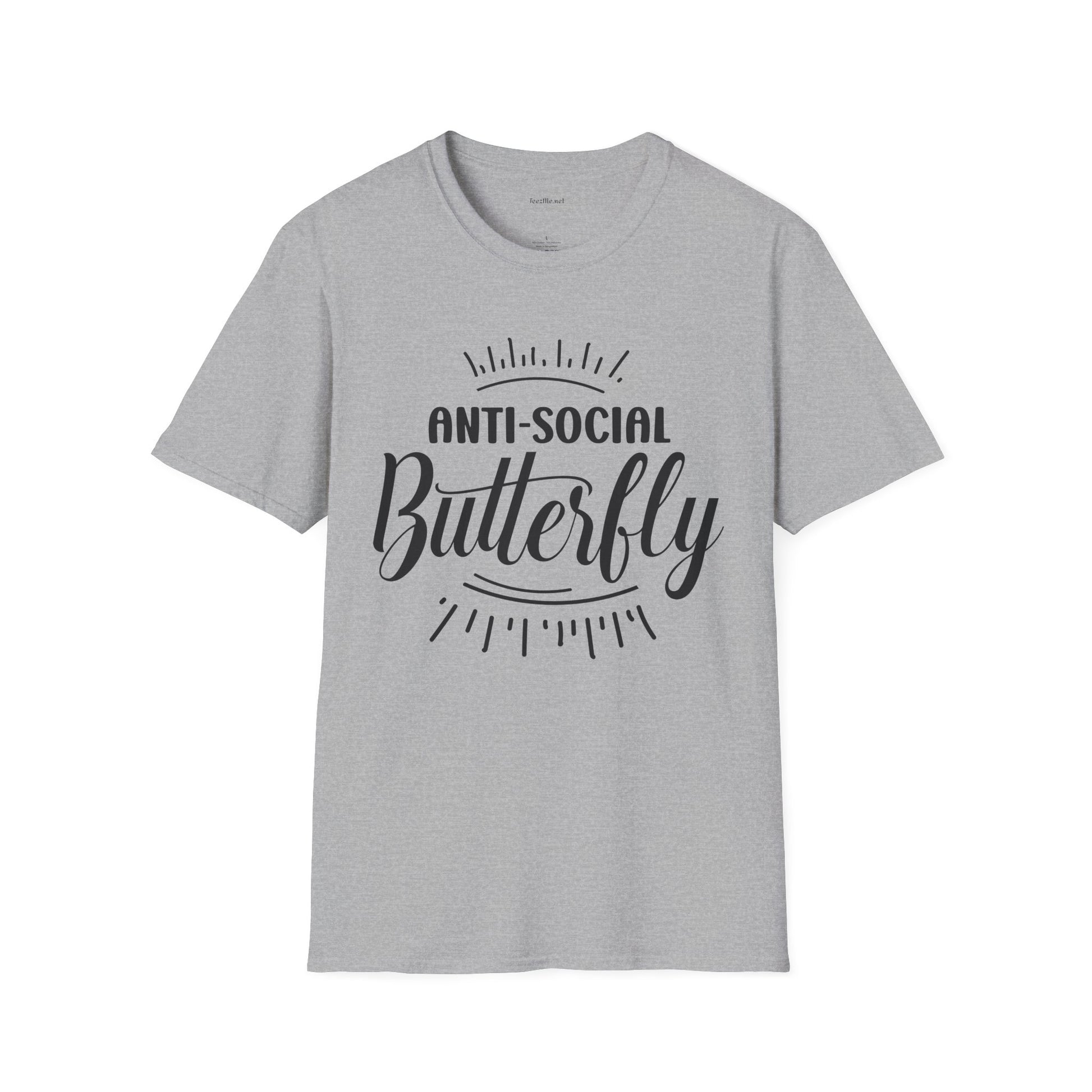 Anti-social Butterfly - Unisex Softstyle T-Shirt 100% Cotton Graphic