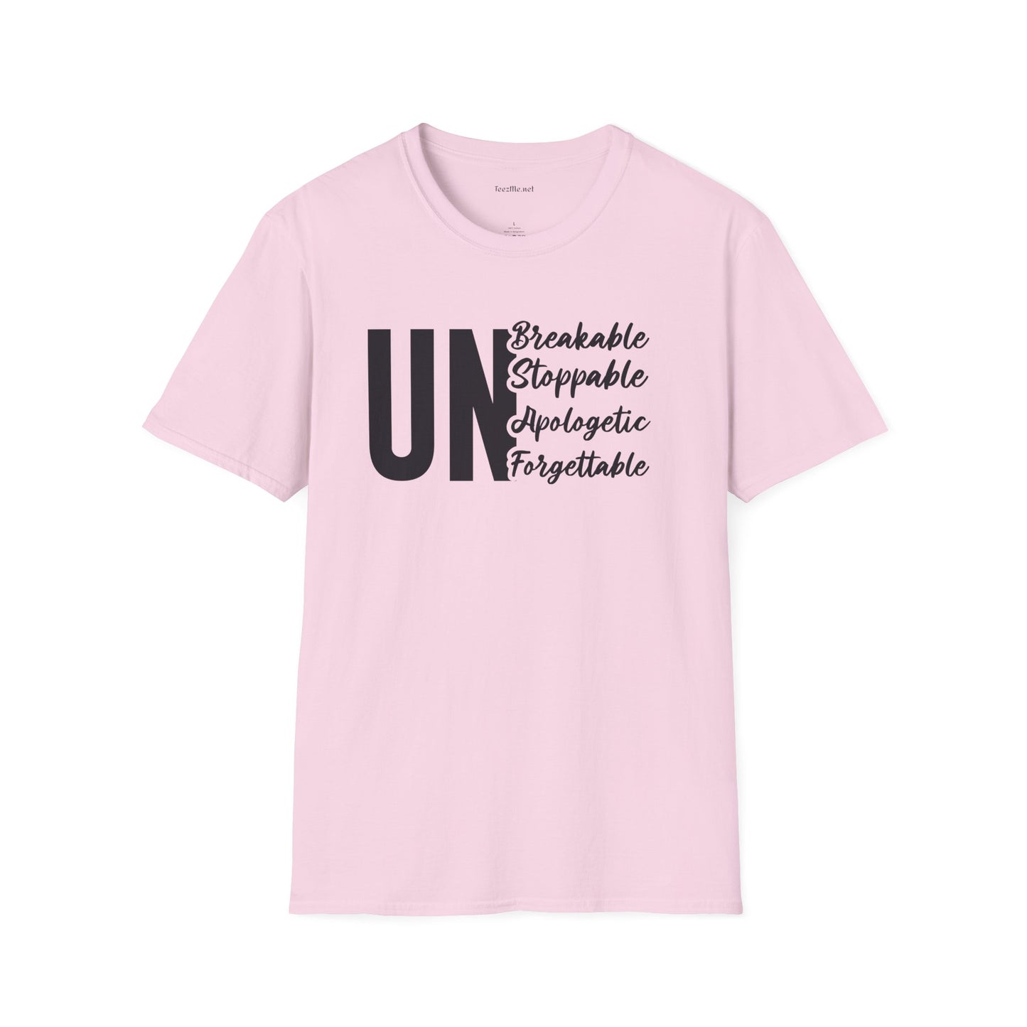 UnBreakable UnStoppable Unisex Soft Style T-Shirt 100% Cotton Graphic