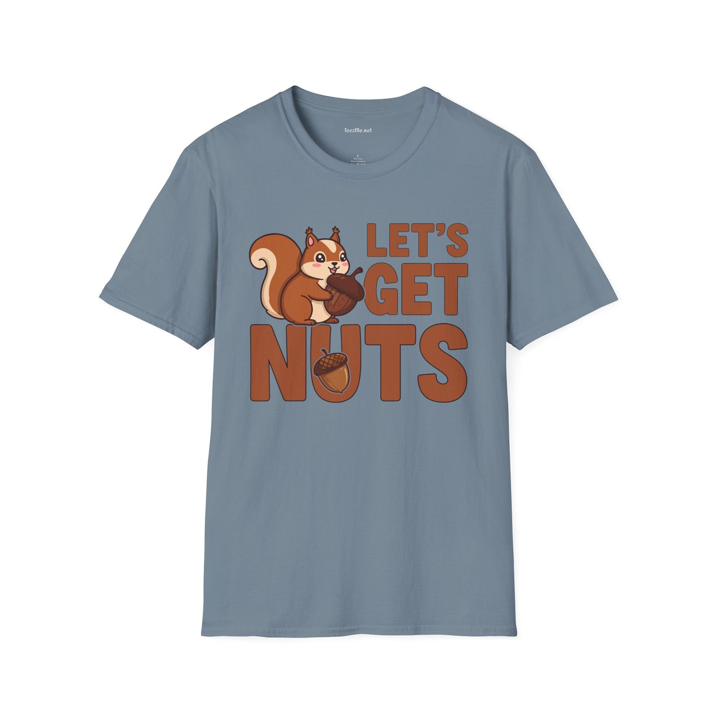 Let's Get Nuts Unisex Softstyle T-Shirt 100% Cotton Graphic