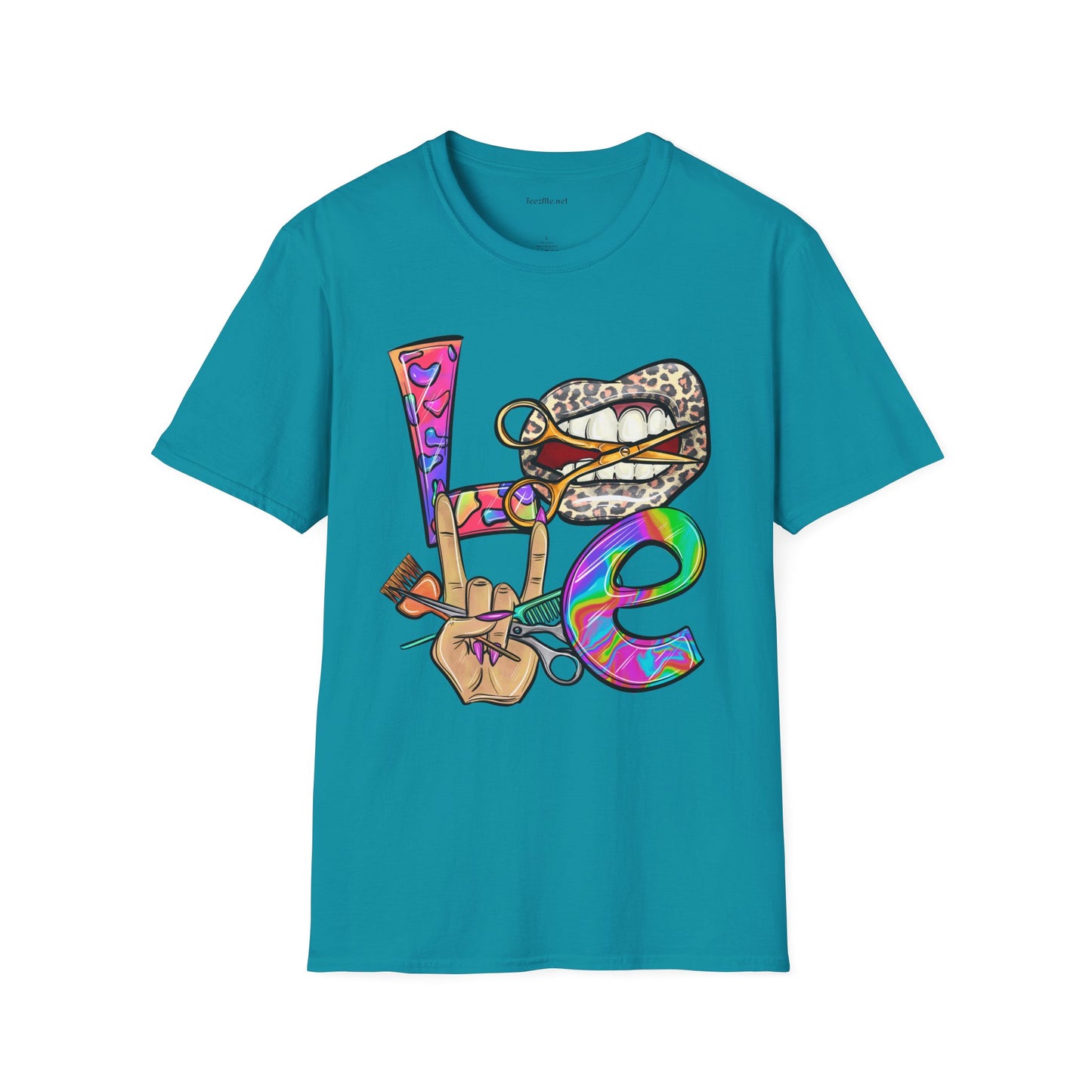Hairstylist Love Unisex Softstyle T-Shirt 100% Cotton Graphic