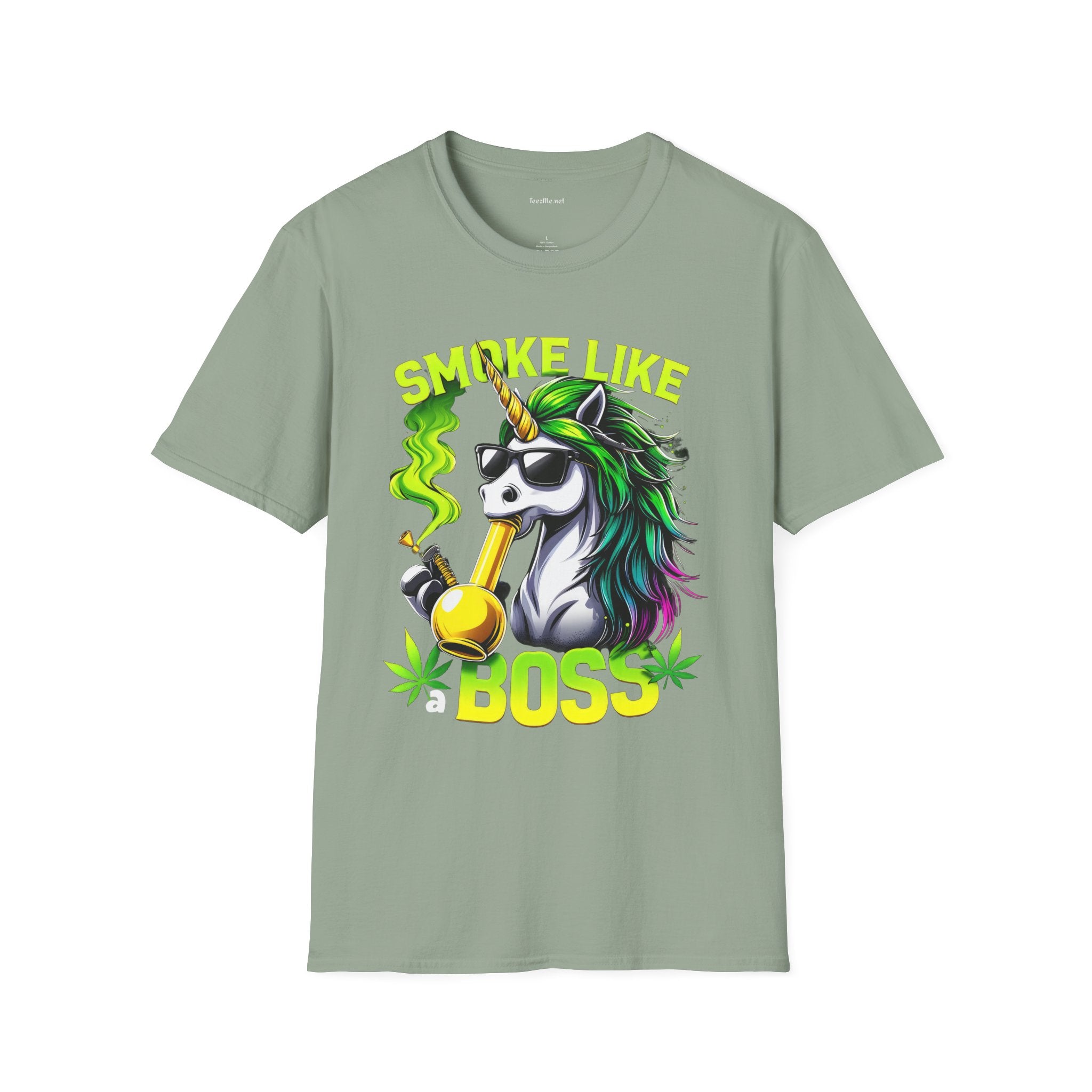 Smoke Like a Boss #420 Unisex Softstyle T-Shirt 100% Cotton Graphic