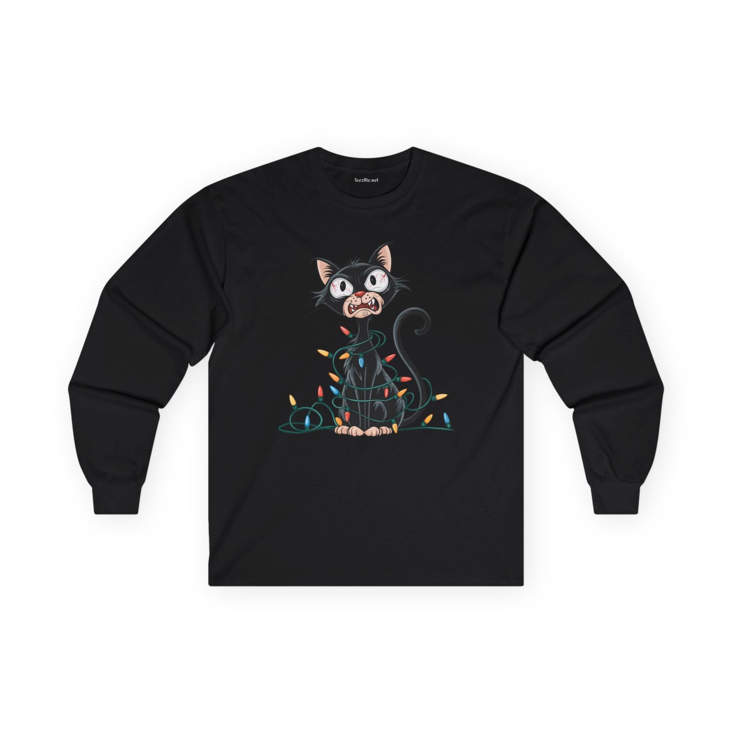 Entangled Christmas Cat Unisex Ultra Cotton Long Sleeve Tee