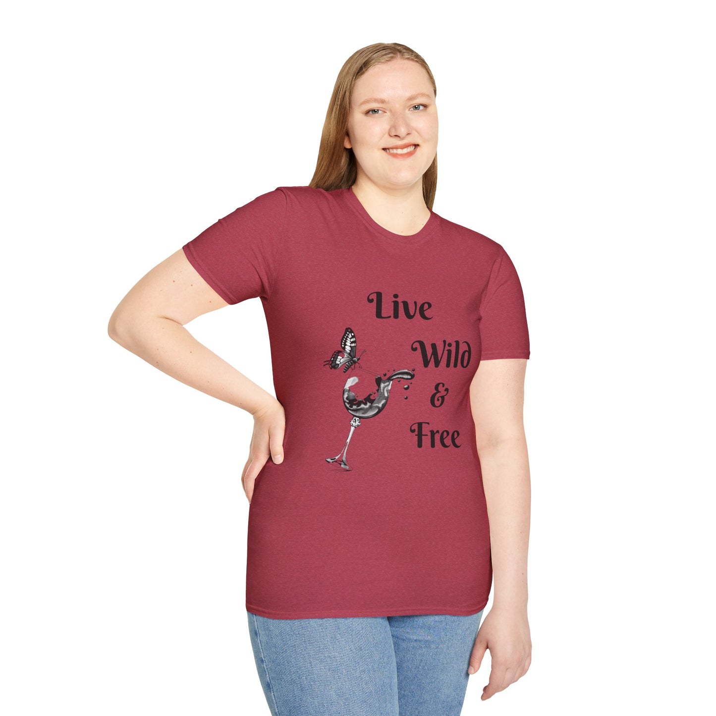 Live Wild & Free -  Unisex Softstyle T-Shirt 100% Cotton Graphic