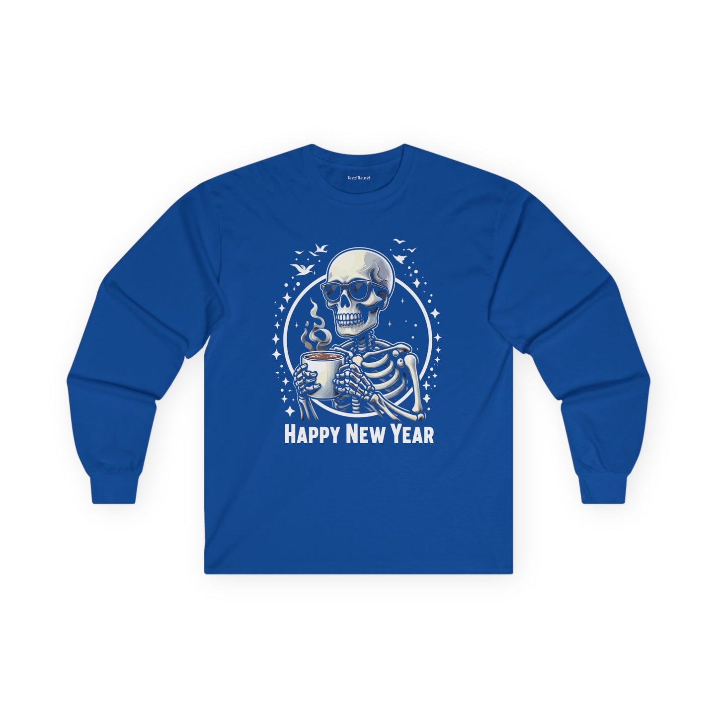 Happy New Year Skeleton Unisex Ultra Cotton Long Sleeve Tee