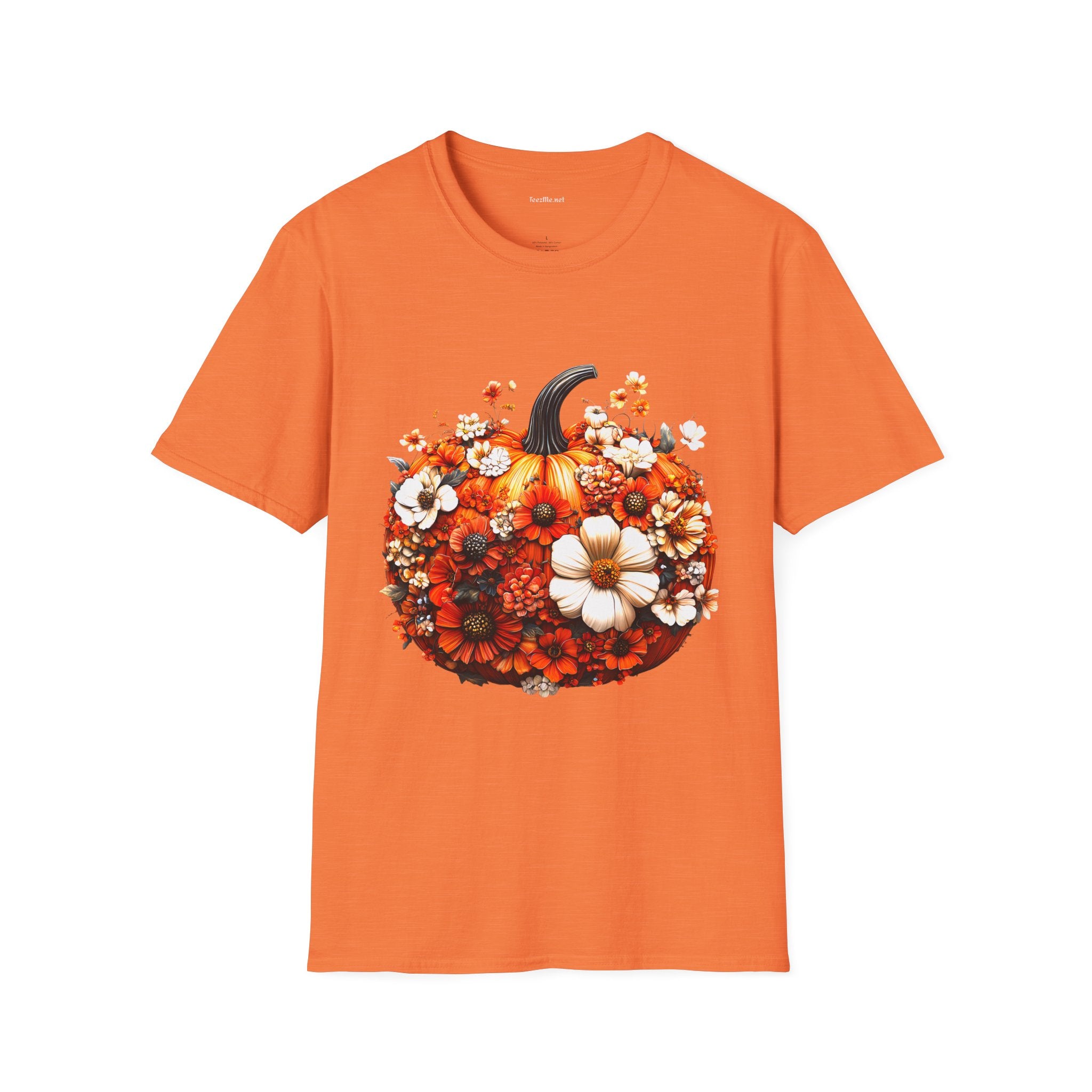 BOHO Floral Pumpkin - Unisex Softstyle T-Shirt 100% Cotton Graphic