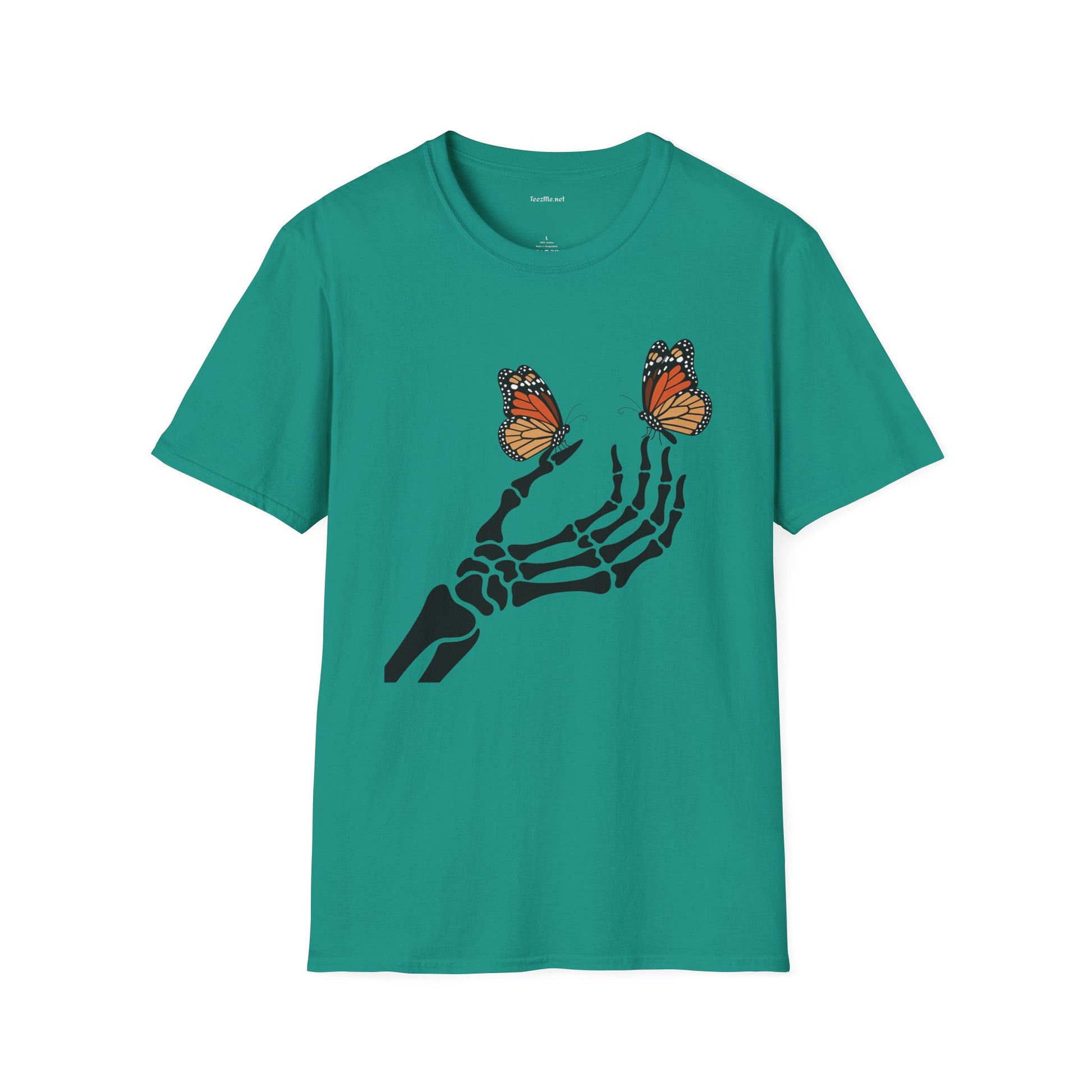 Hand with Butterfly - Unisex Softstyle T-Shirt 100% Cotton Graphic