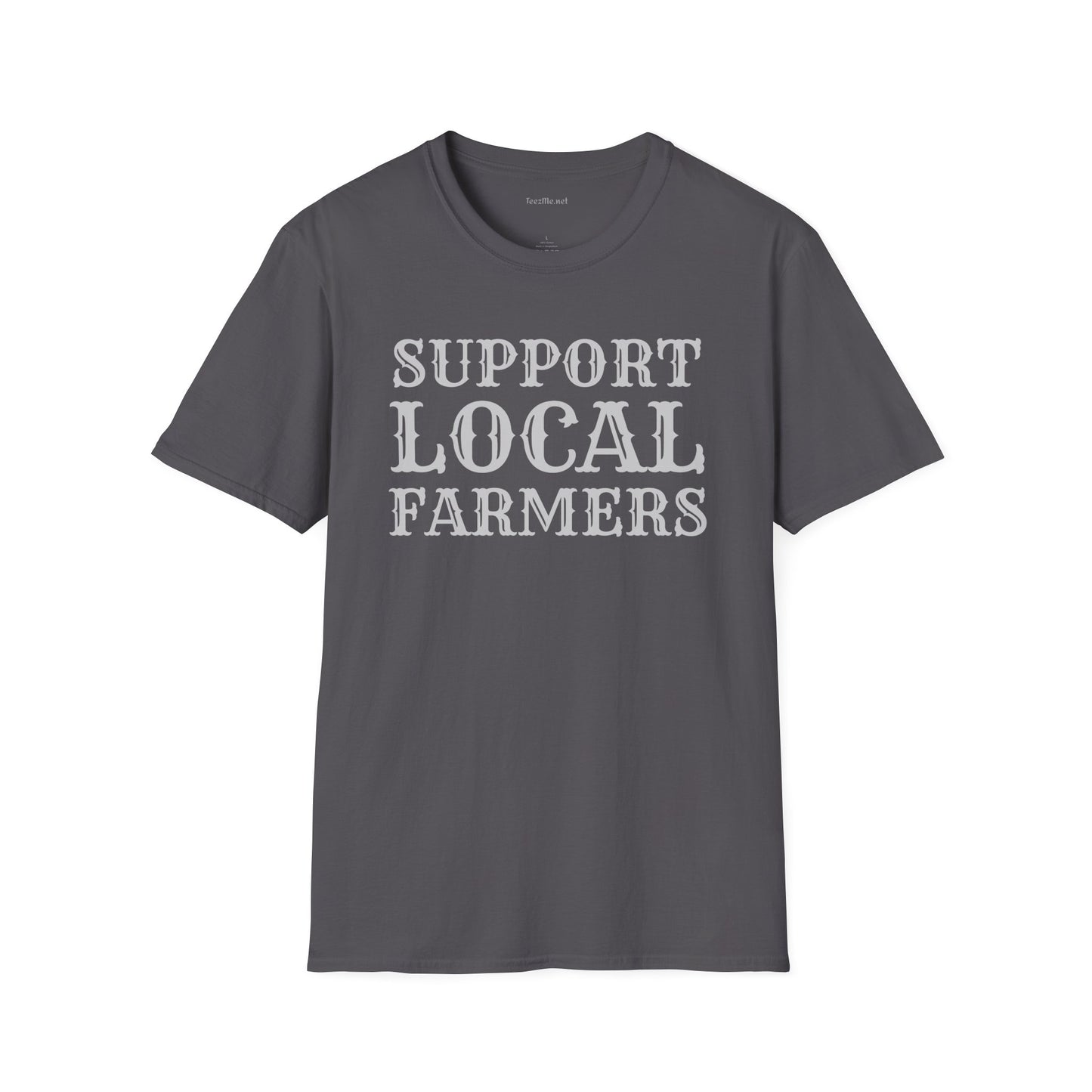 Support Local Farmers 02 Unisex Softstyle T-Shirt 100% Cotton