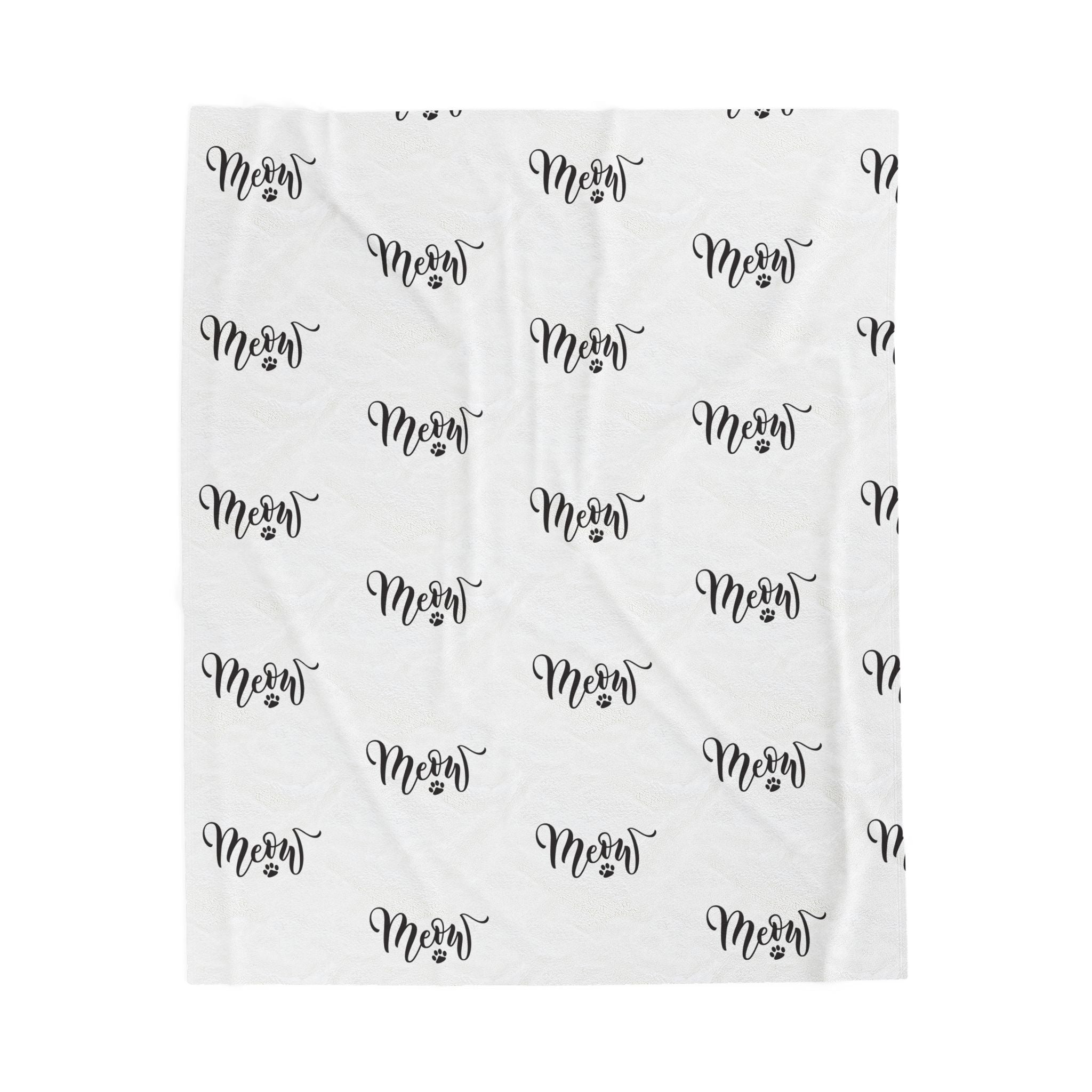 Meow - Velveteen Plush Blanket