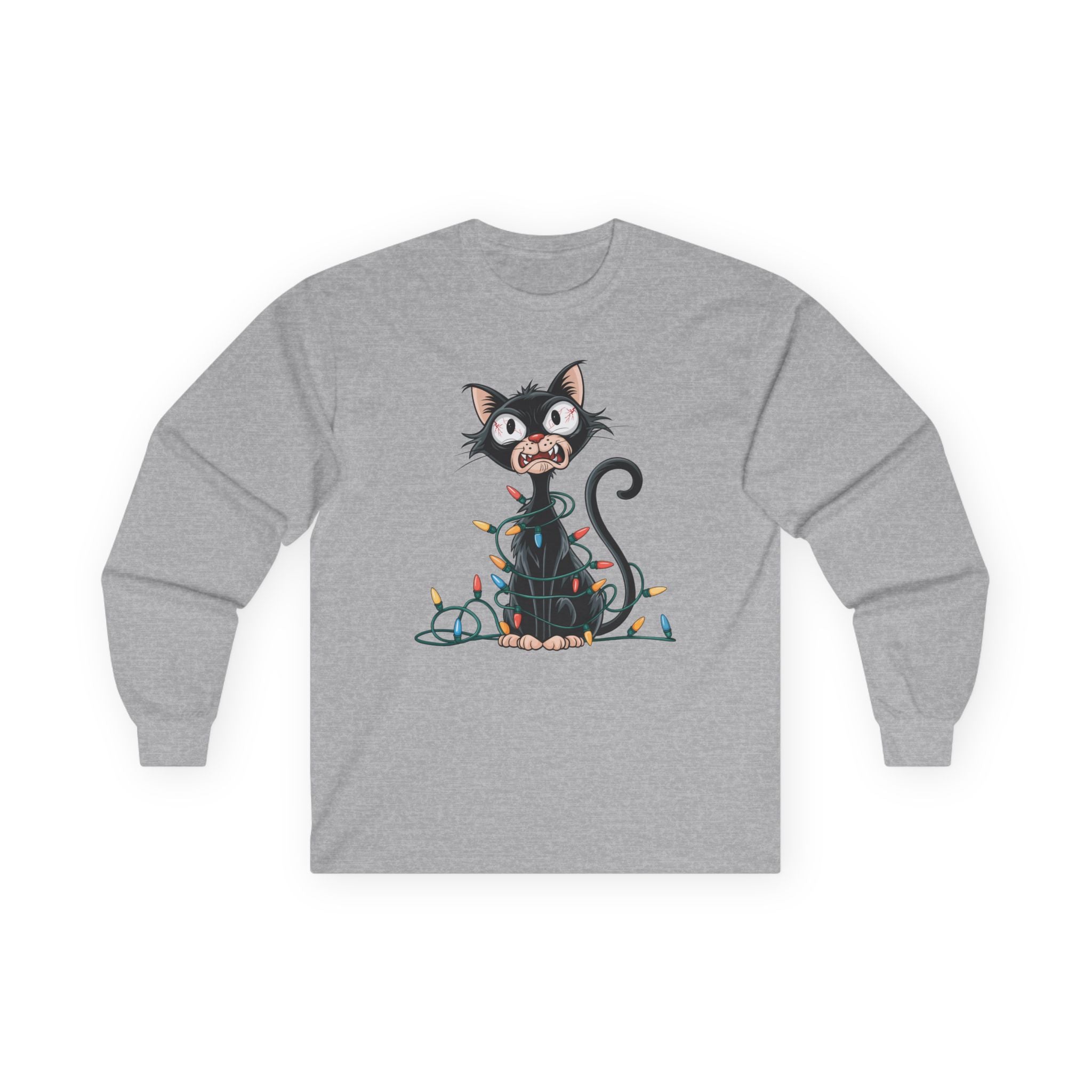 Entangled Christmas Cat Unisex Ultra Cotton Long Sleeve Tee