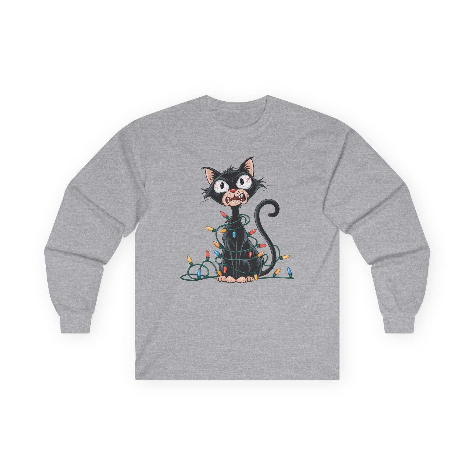 Entangled Christmas Cat Unisex Ultra Cotton Long Sleeve Tee