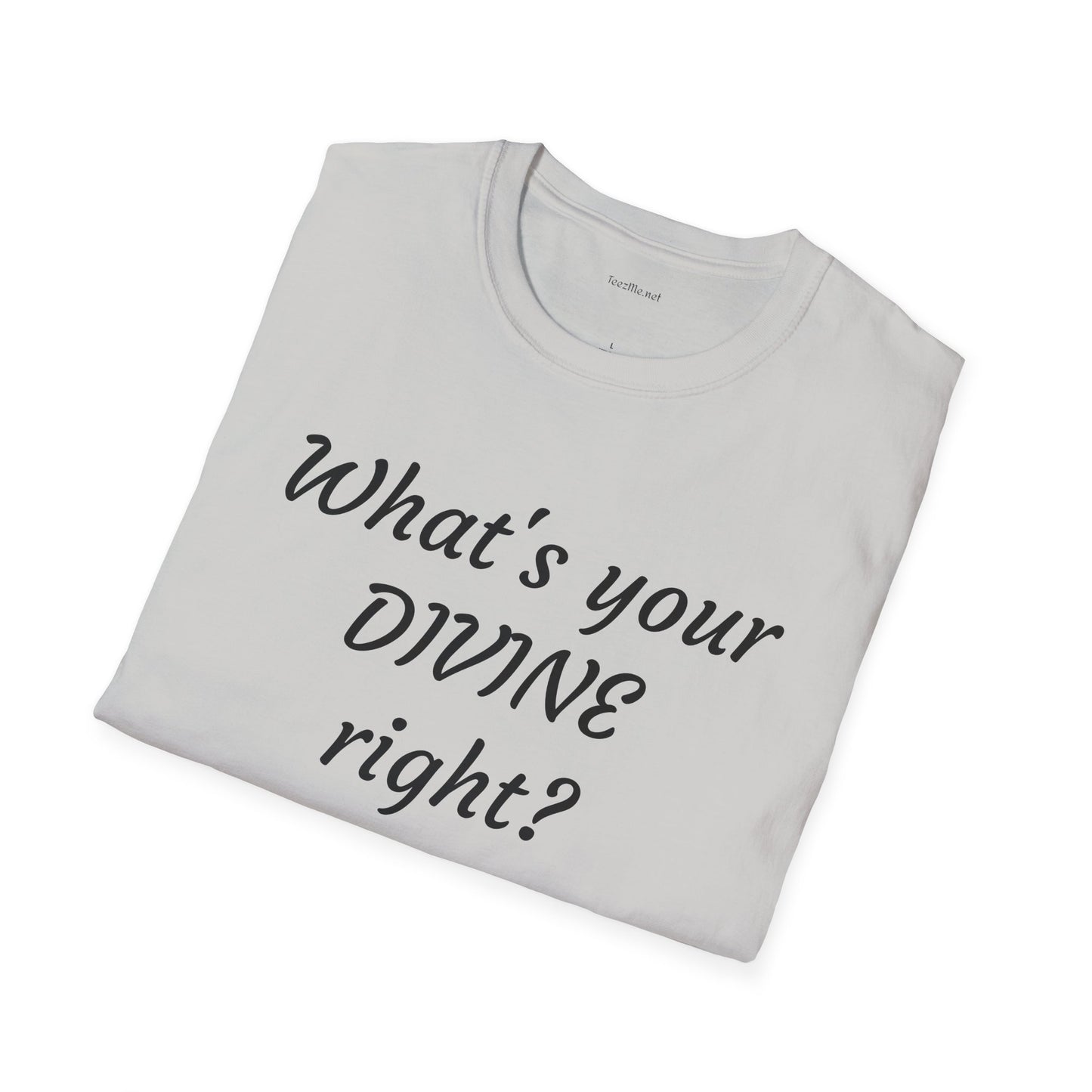 What's your DIVINE right? - Unisex Softstyle T-Shirt 100% Cotton Graphic