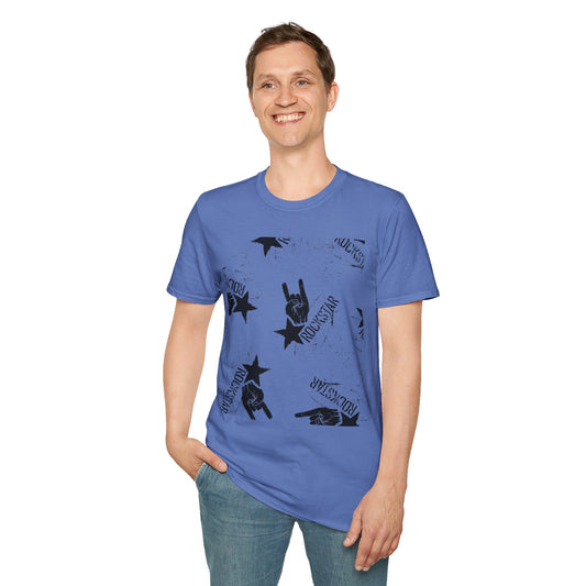 ROCK STAR illustation - Unisex Softstyle T-Shirt 100% Cotton Graphic