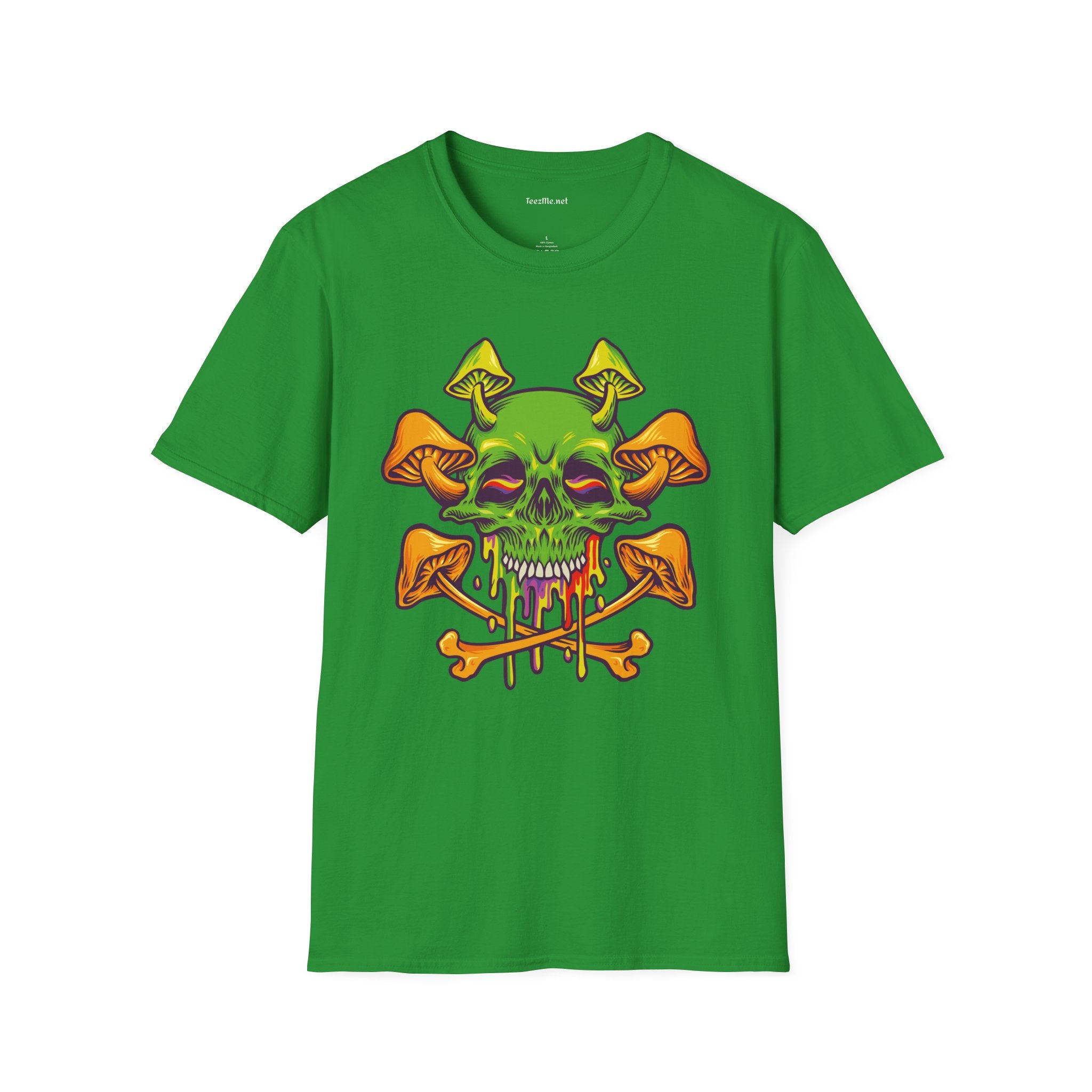 Sugar Skull Magic Mushrooms 01 Unisex Softstyle T-Shirt 100% Cotton Graphic