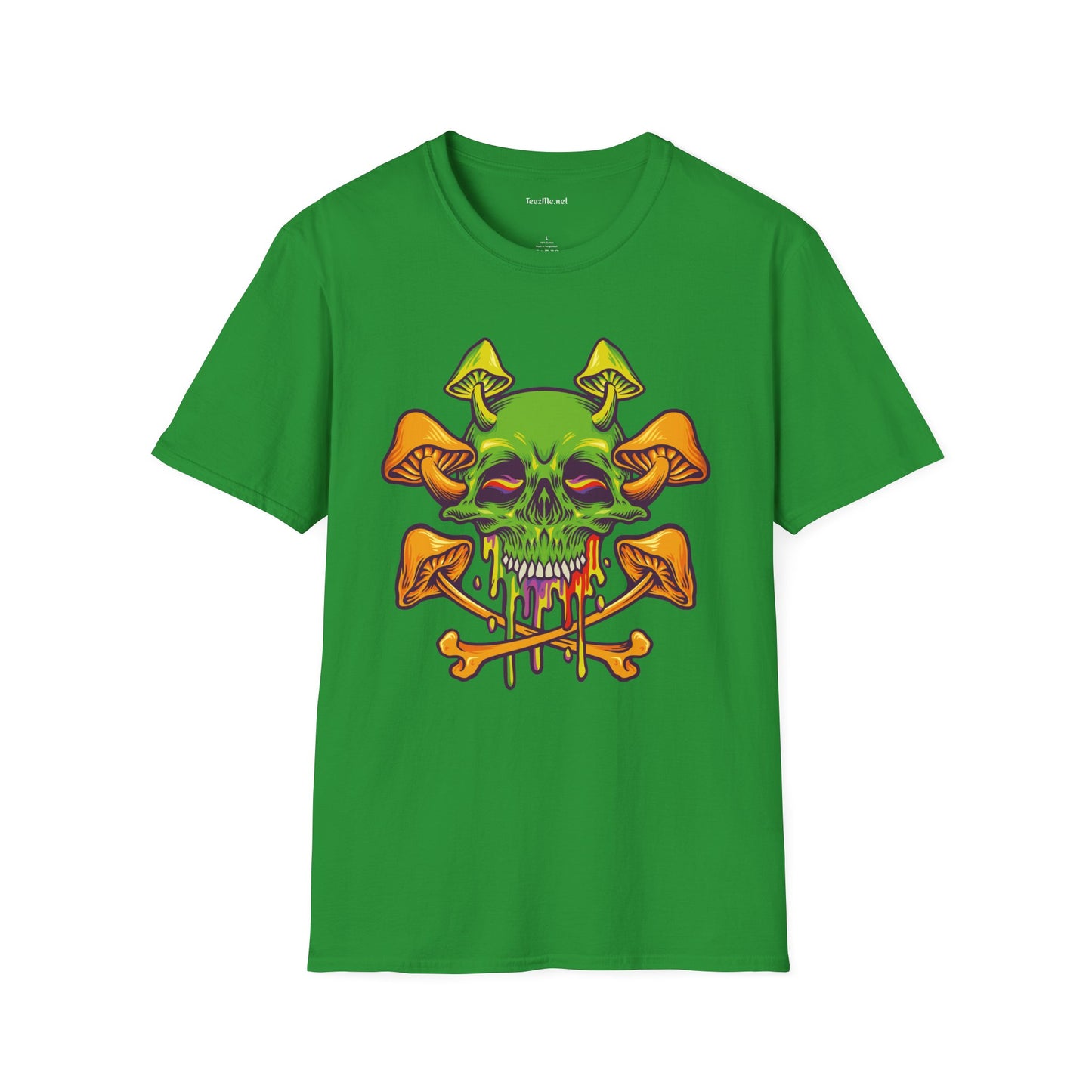 Sugar Skull Magic Mushrooms 01 Unisex Softstyle T-Shirt 100% Cotton Graphic