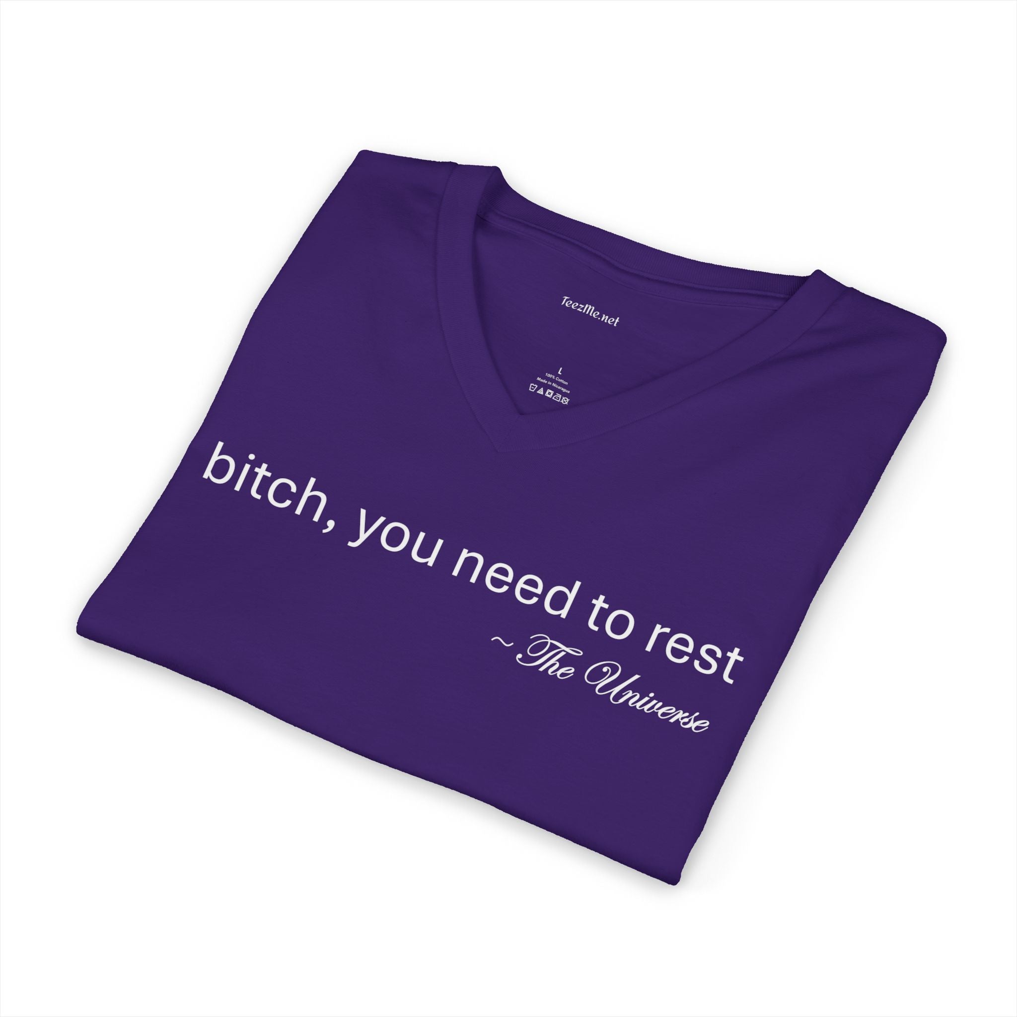 you need to rest (the Universe) Unisex Jersey Short Sleeve V-Neck Tee