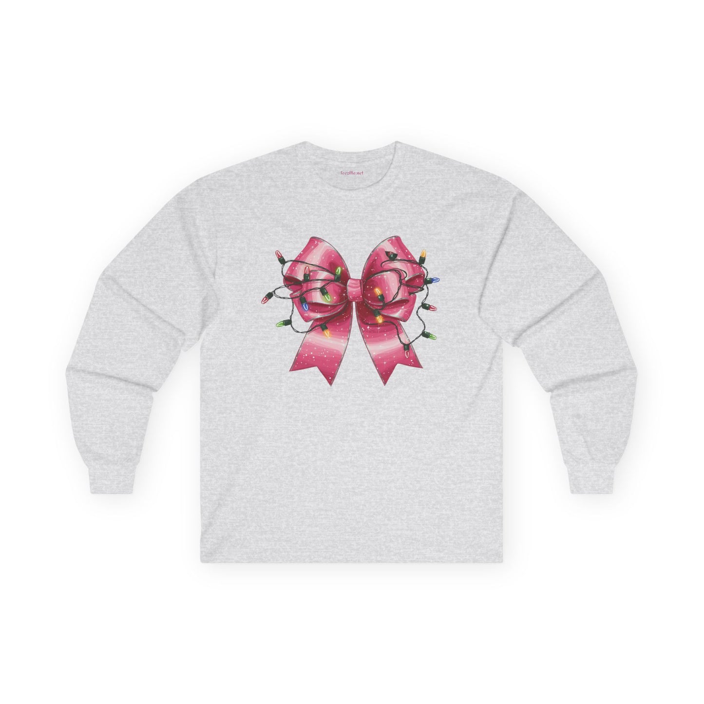 Pink Bow with Lights Unisex Ultra Cotton Long Sleeve Tee