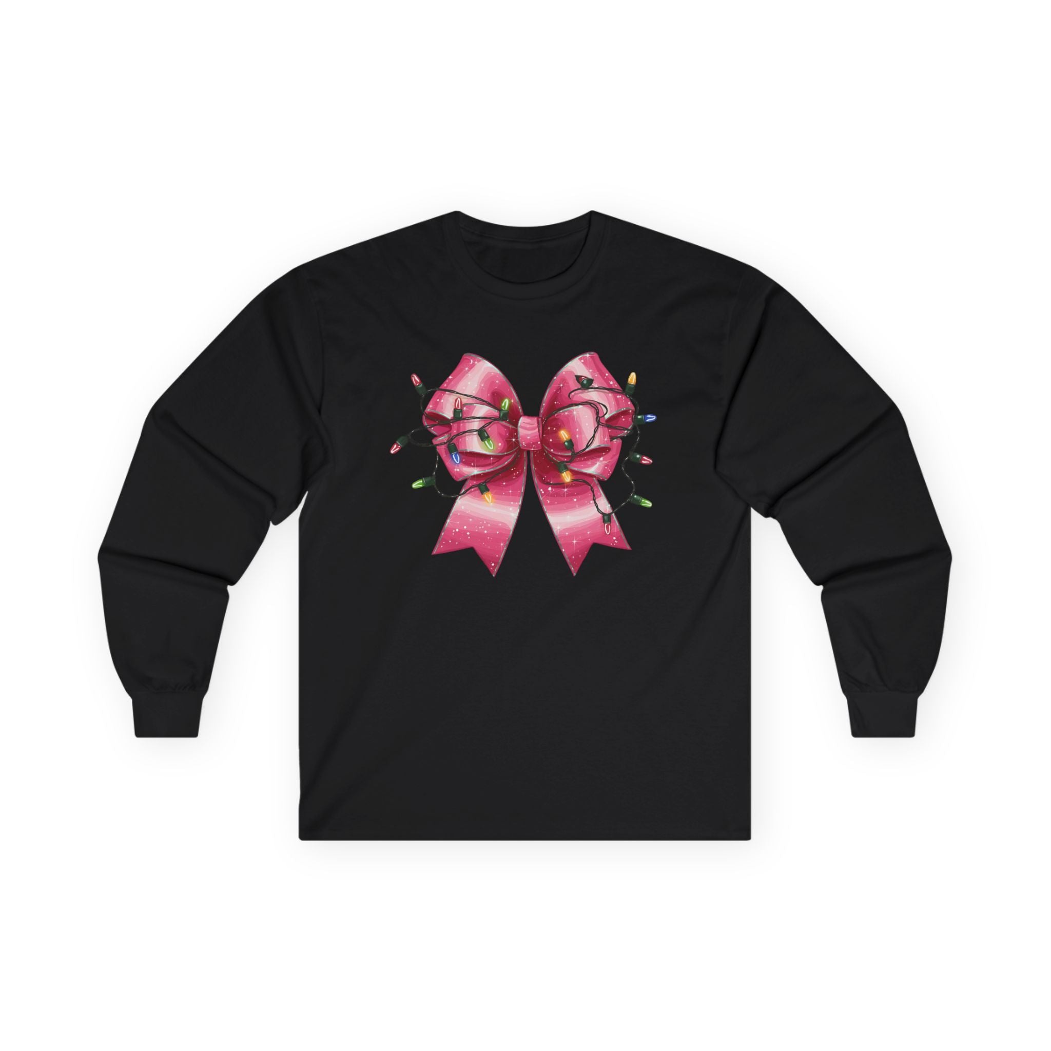 Pink Bow with Lights Unisex Ultra Cotton Long Sleeve Tee