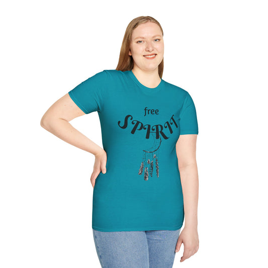 free SPIRIT - Unisex Softstyle T-Shirt 100% Cotton Graphic