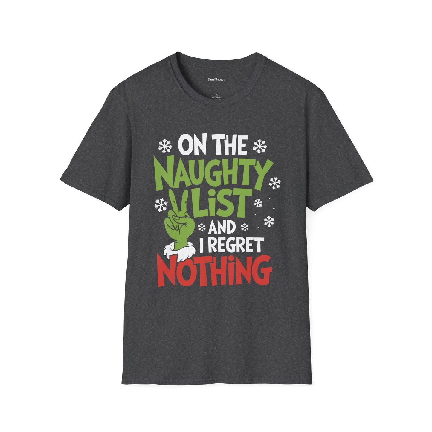 On The Naughty List 01 Unisex Softstyle T-Shirt 100% Cotton