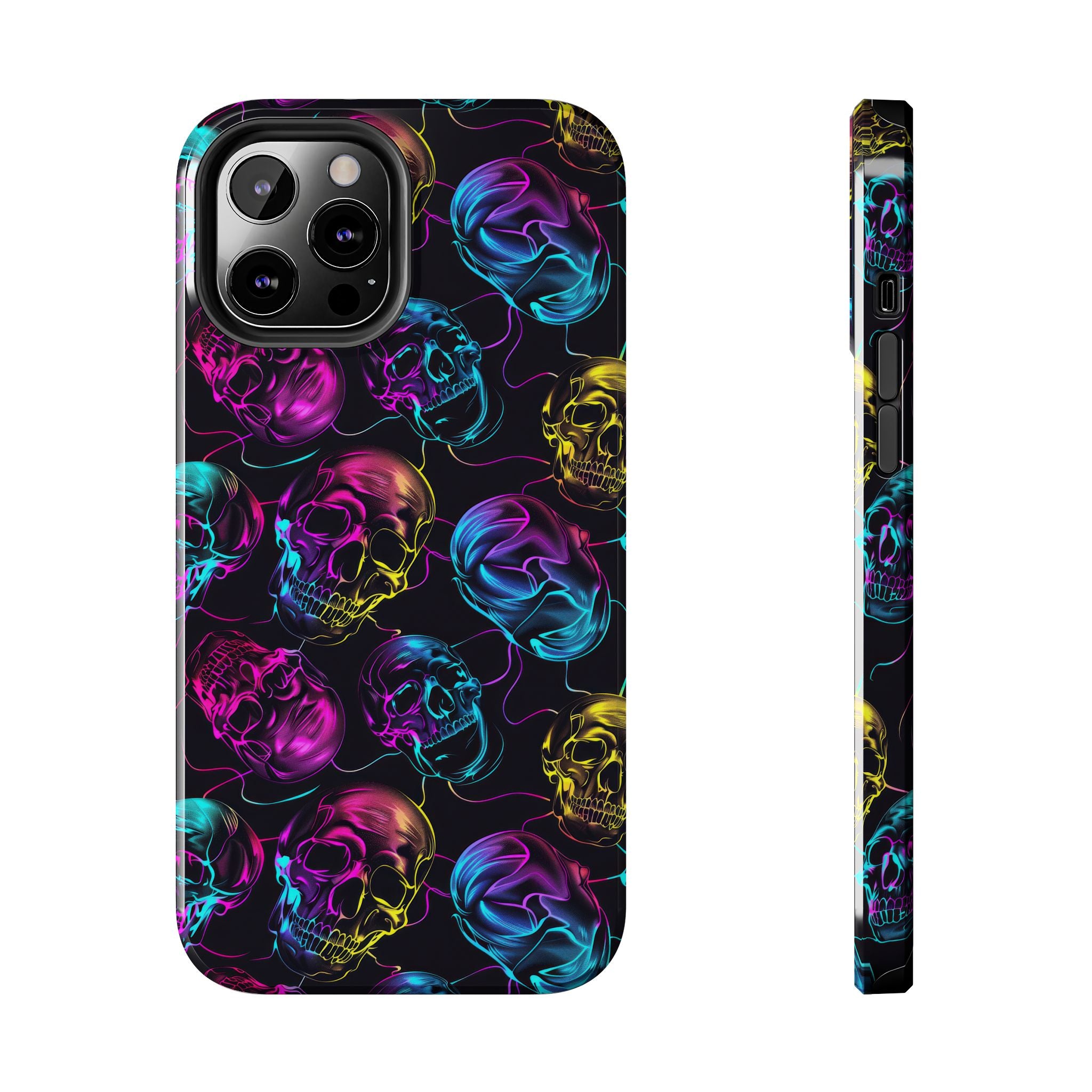 Neon Skull Cell Phone Case Tough Phone Cases