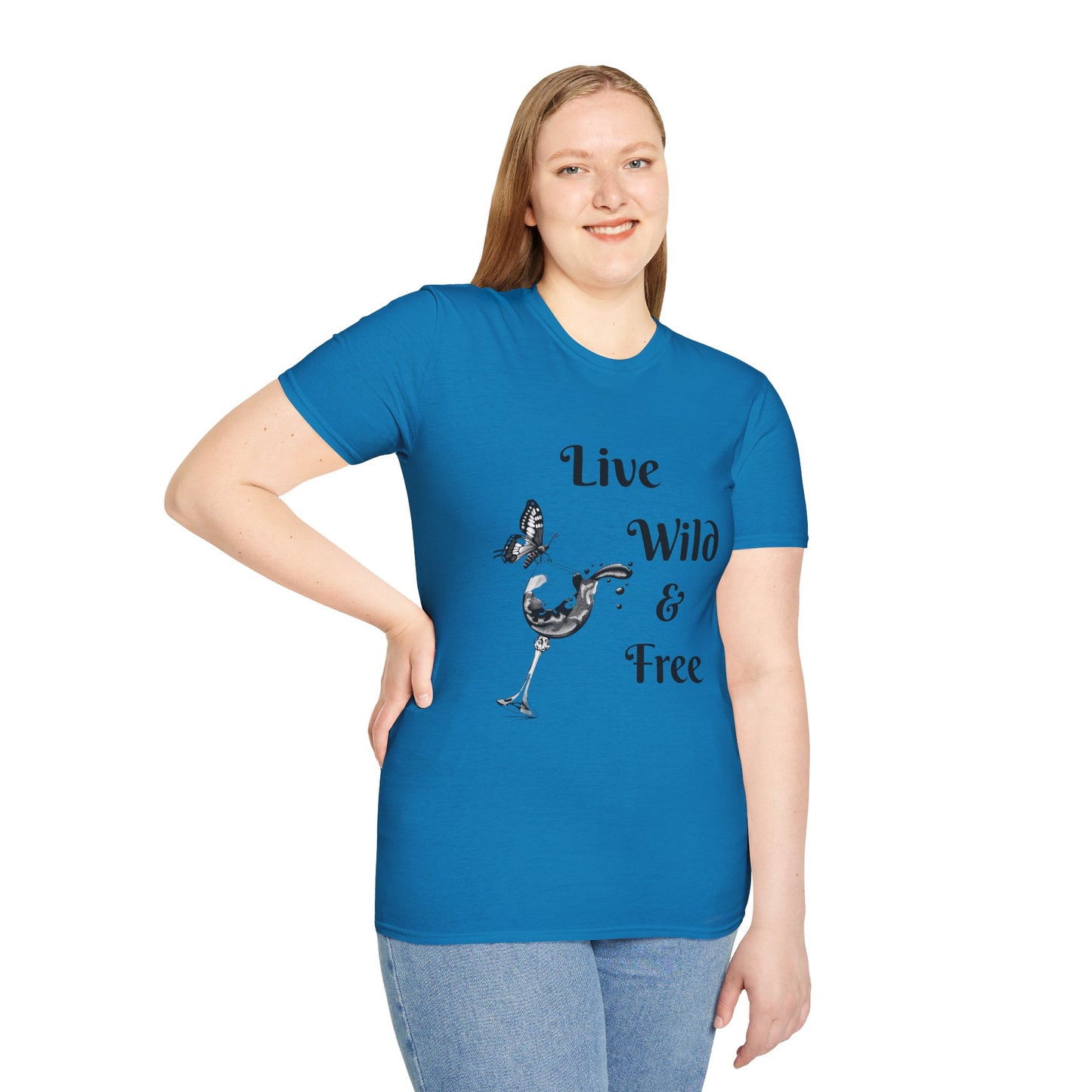 Live Wild & Free -  Unisex Softstyle T-Shirt 100% Cotton Graphic