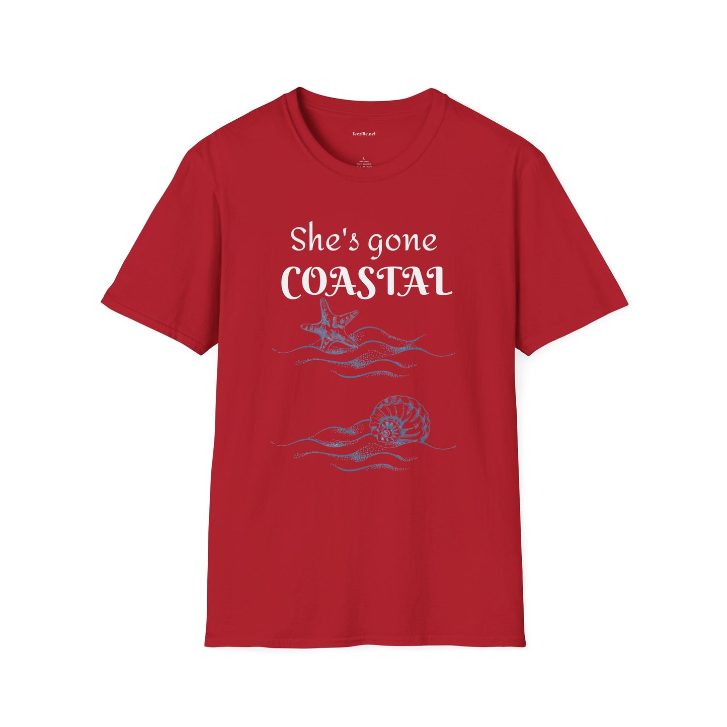 She's gone COASTAL - Unisex Softstyle T-Shirt 100% Cotton Graphic