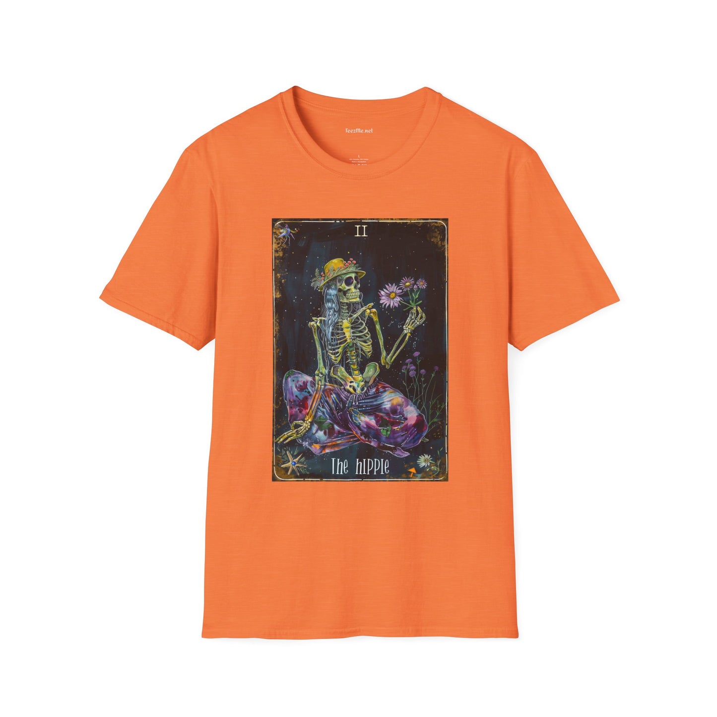 The Hippie Tarot Card Unisex Softstyle T-Shirt 100% Cotton Graphic
