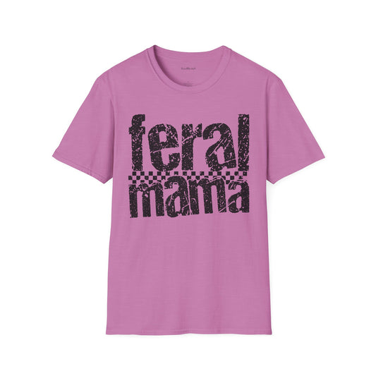 Feral Mama 01 Unisex SoftStyle T-Shirt 100% Cotton Graphic