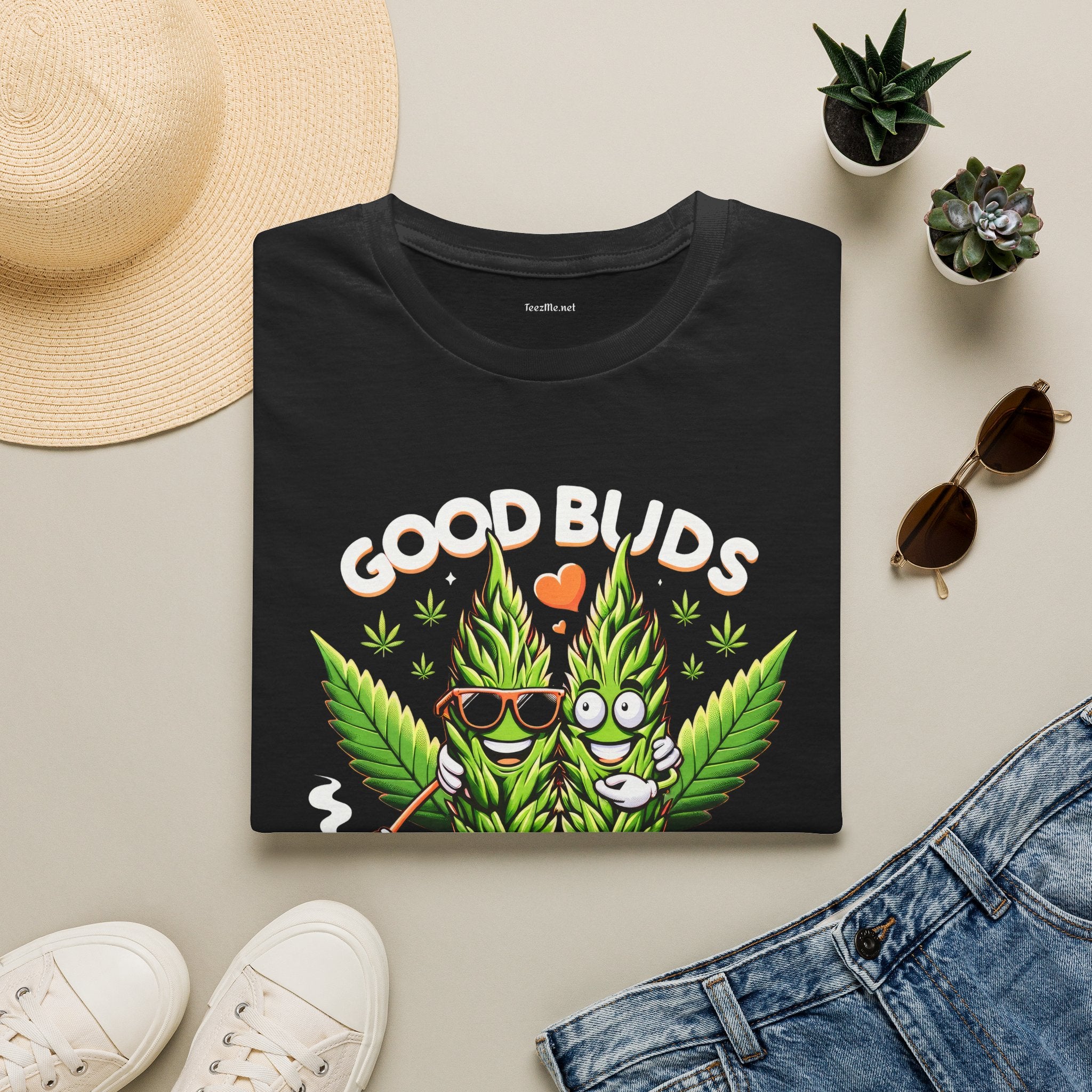 Good Buds Stick Together #420 Unisex Softstyle T-Shirt 100% Cotton Graphic