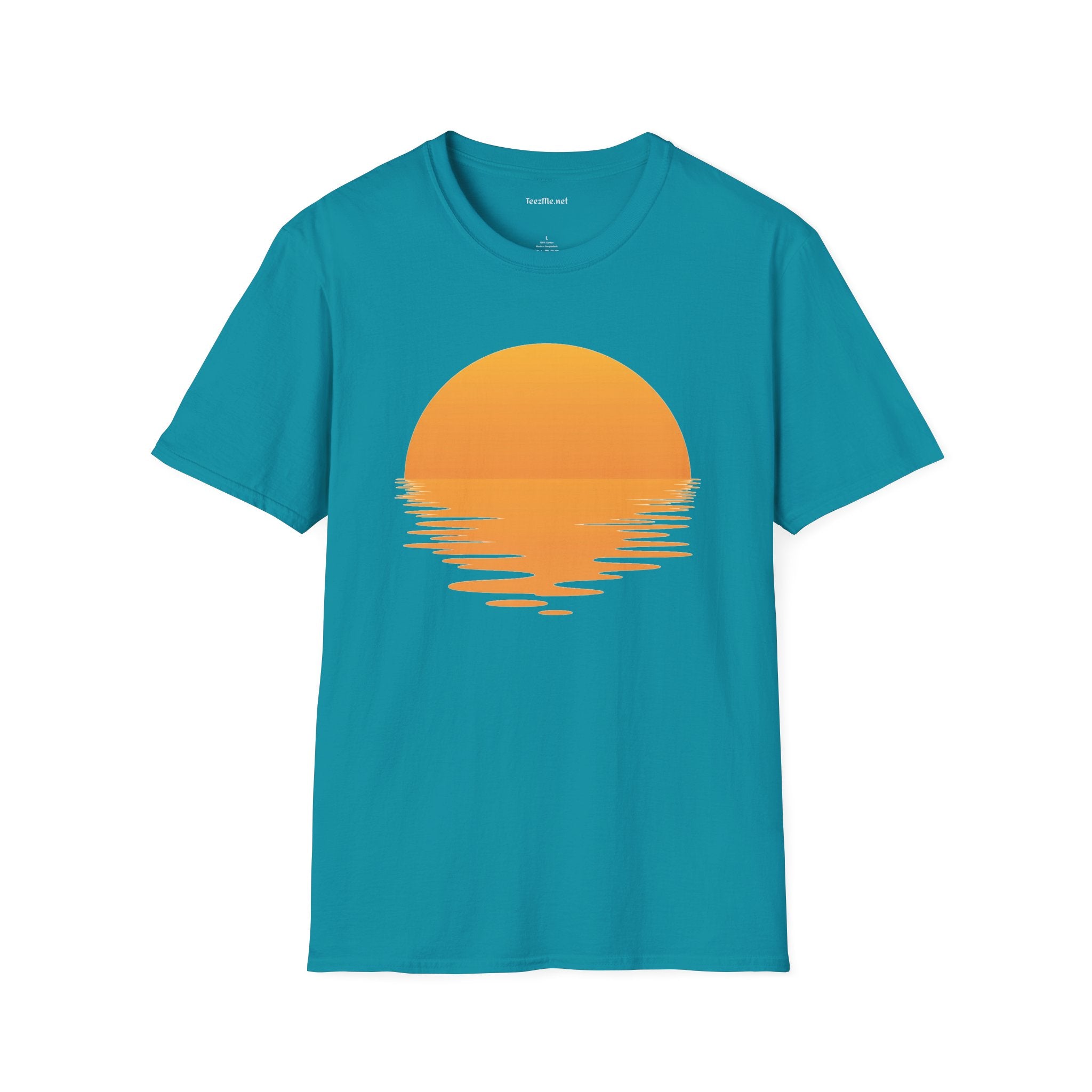 Sunset Reflection Unisex Soft Style T-Shirt 100% Cotton Graphic