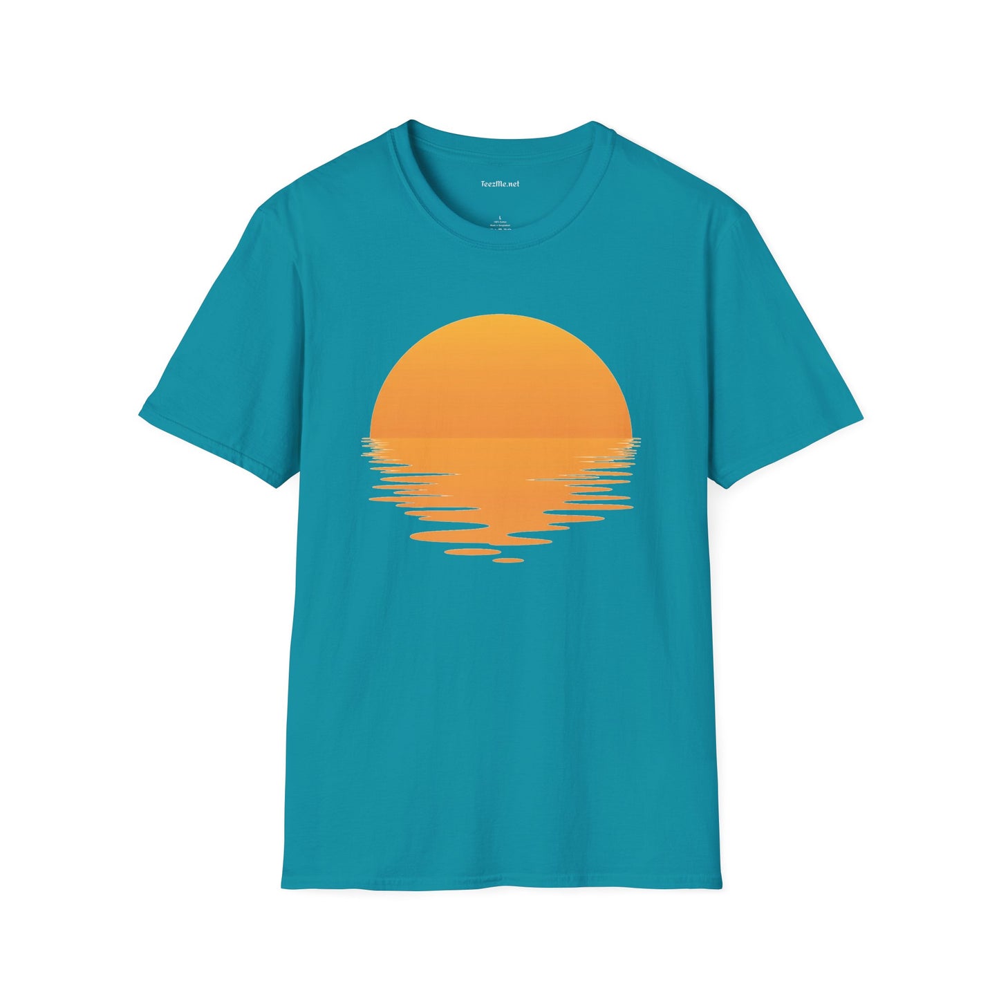 Sunset Reflection Unisex Soft Style T-Shirt 100% Cotton Graphic