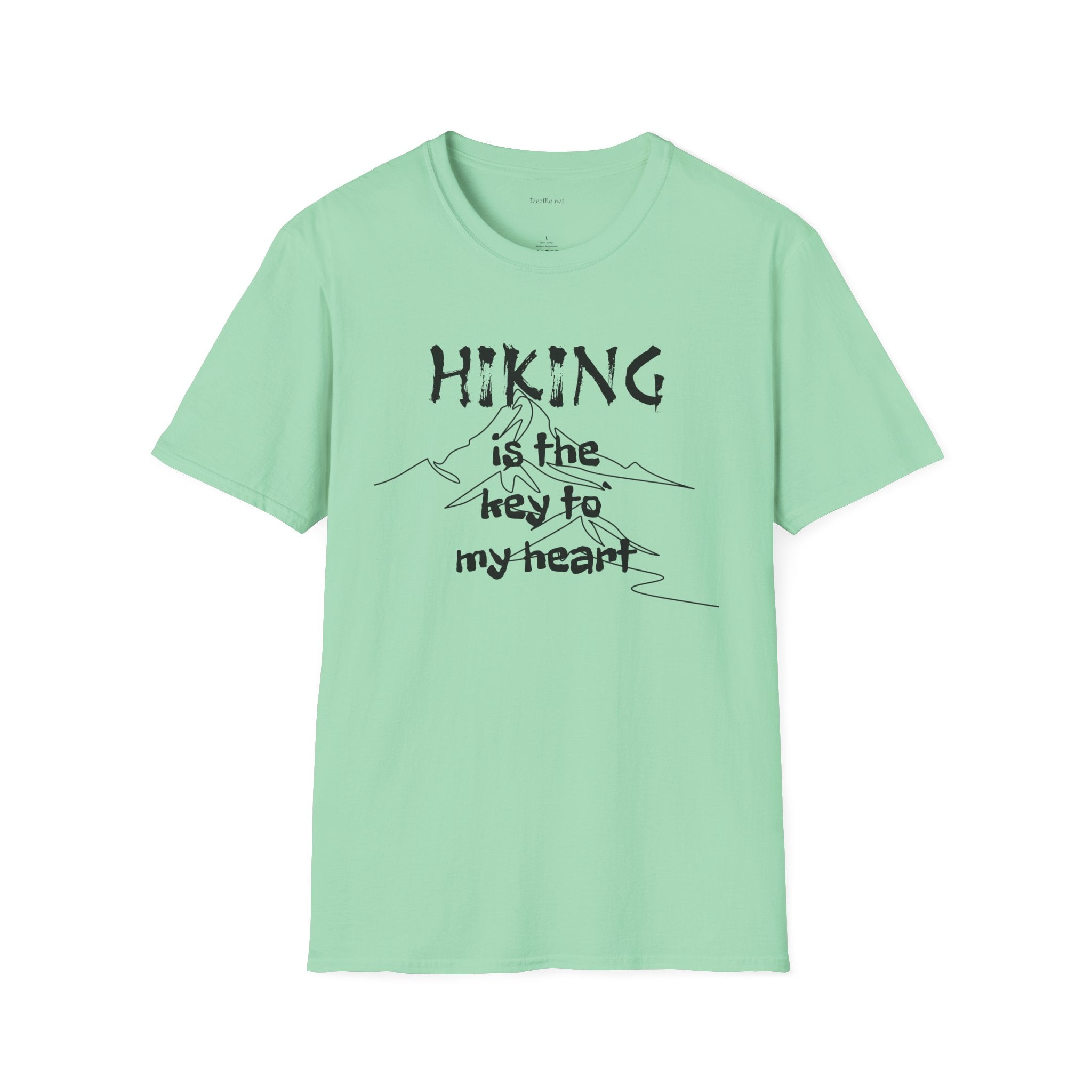 Hiking is the key to my heart  - Unisex Softstyle T-Shirt 100% Cotton Graphic
