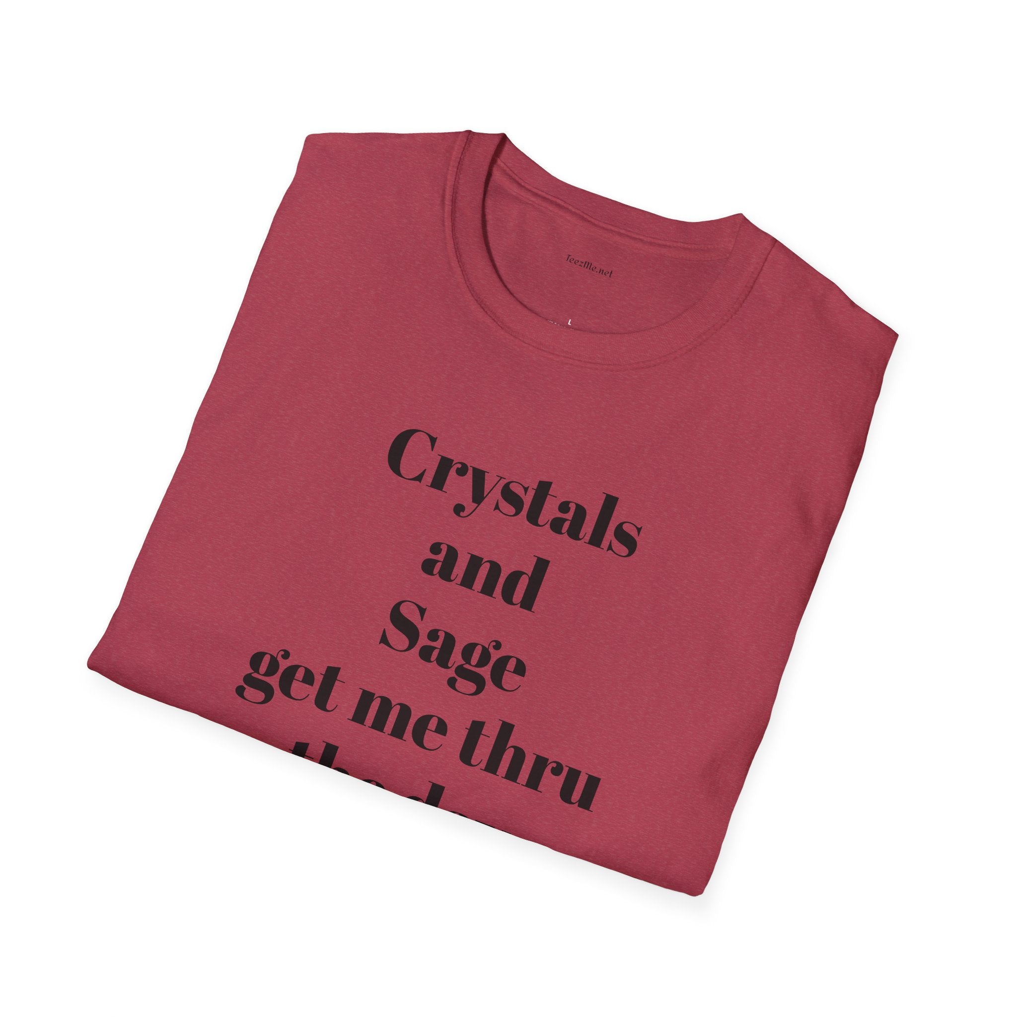 Crystals and Sage - Unisex Softstyle T-Shirt 100% Cotton Graphic