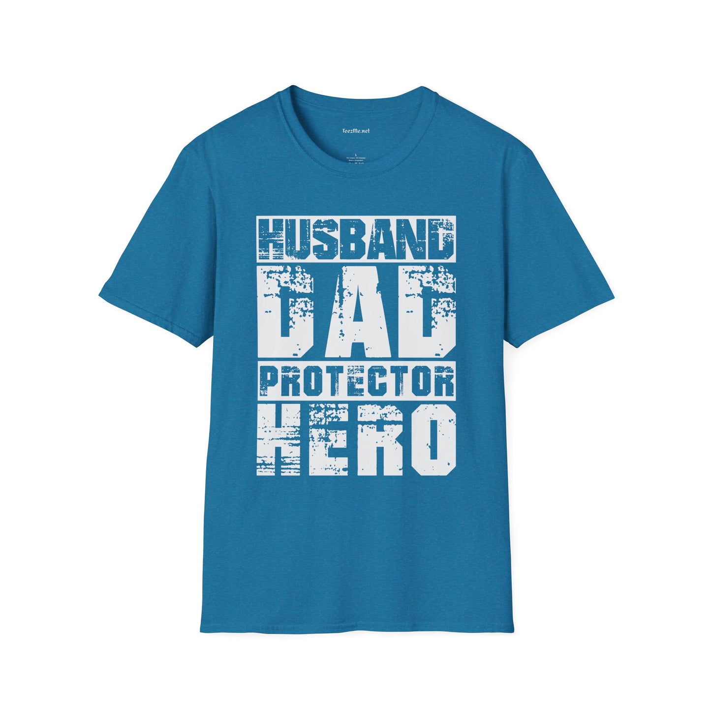 Husband Dad Protector Hero Unisex Soft Style T-Shirt 100% Cotton Graphic