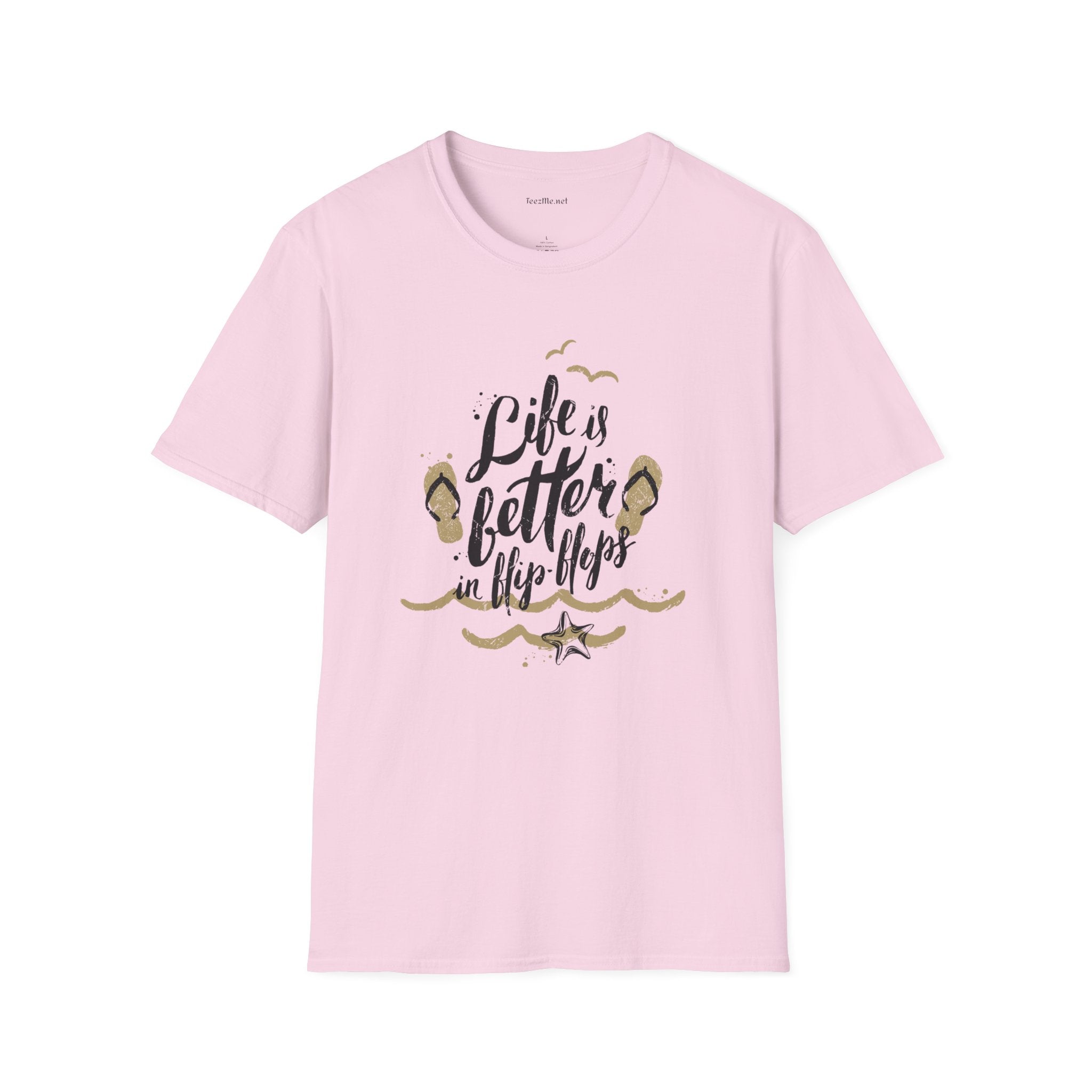 Life is better in Flip Flops - Unisex Softstyle T-Shirt 100% Cotton Graphic