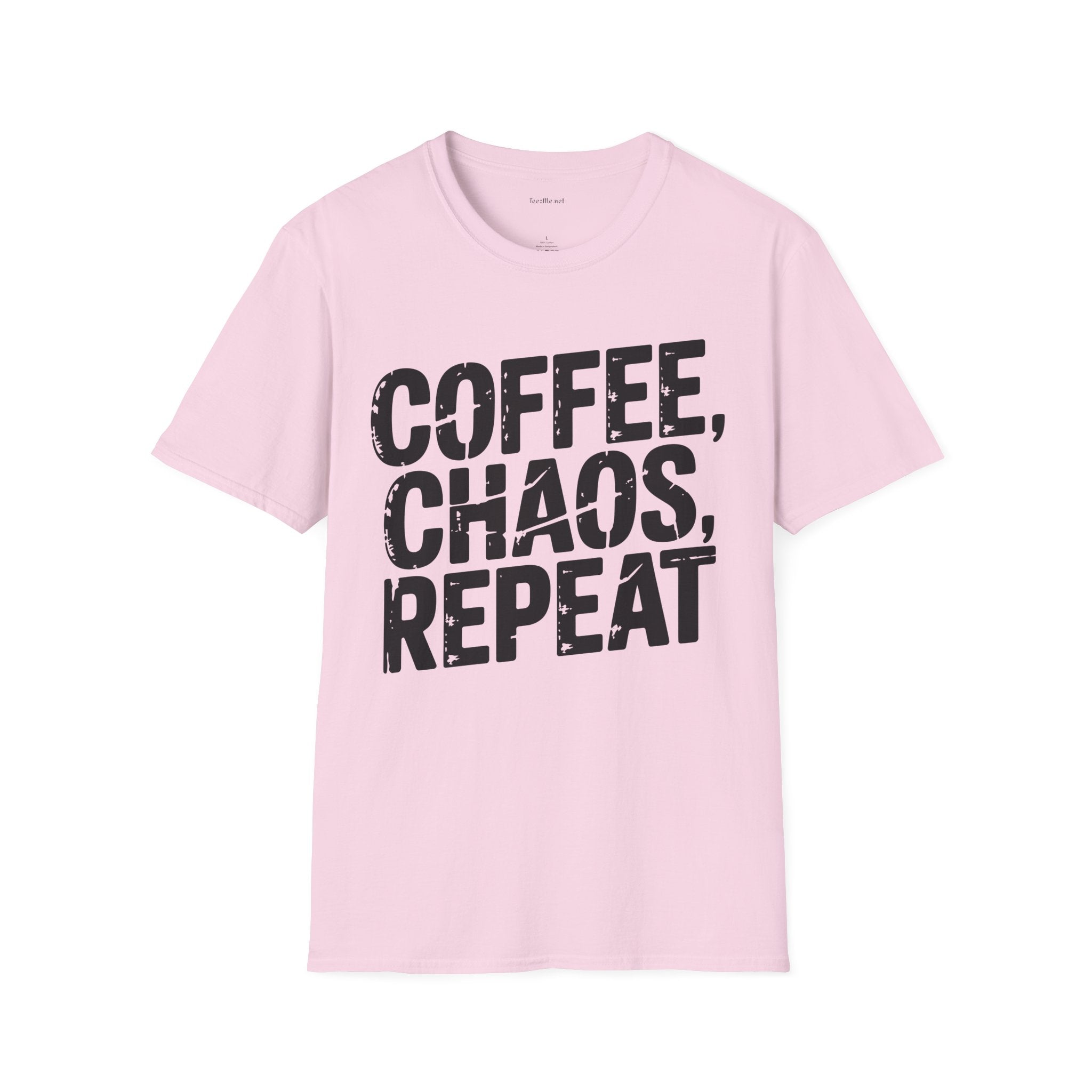 Coffee, Chaos, Repeat T-Shirt — Funny Morning Routine Graphic Tee