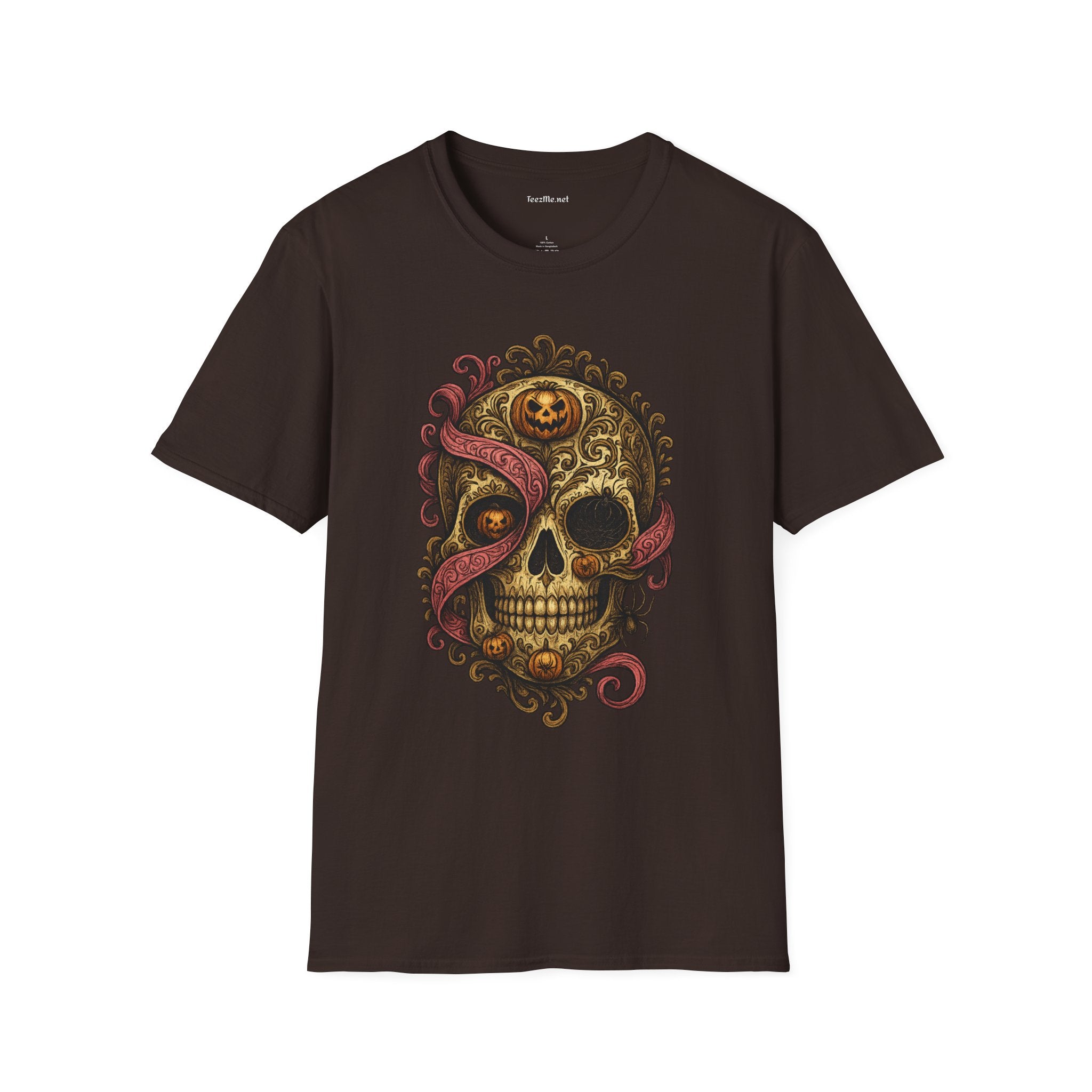Sugar Skull & Tentacles T-Shirt — Gothic Day of the Dead Skull Tee