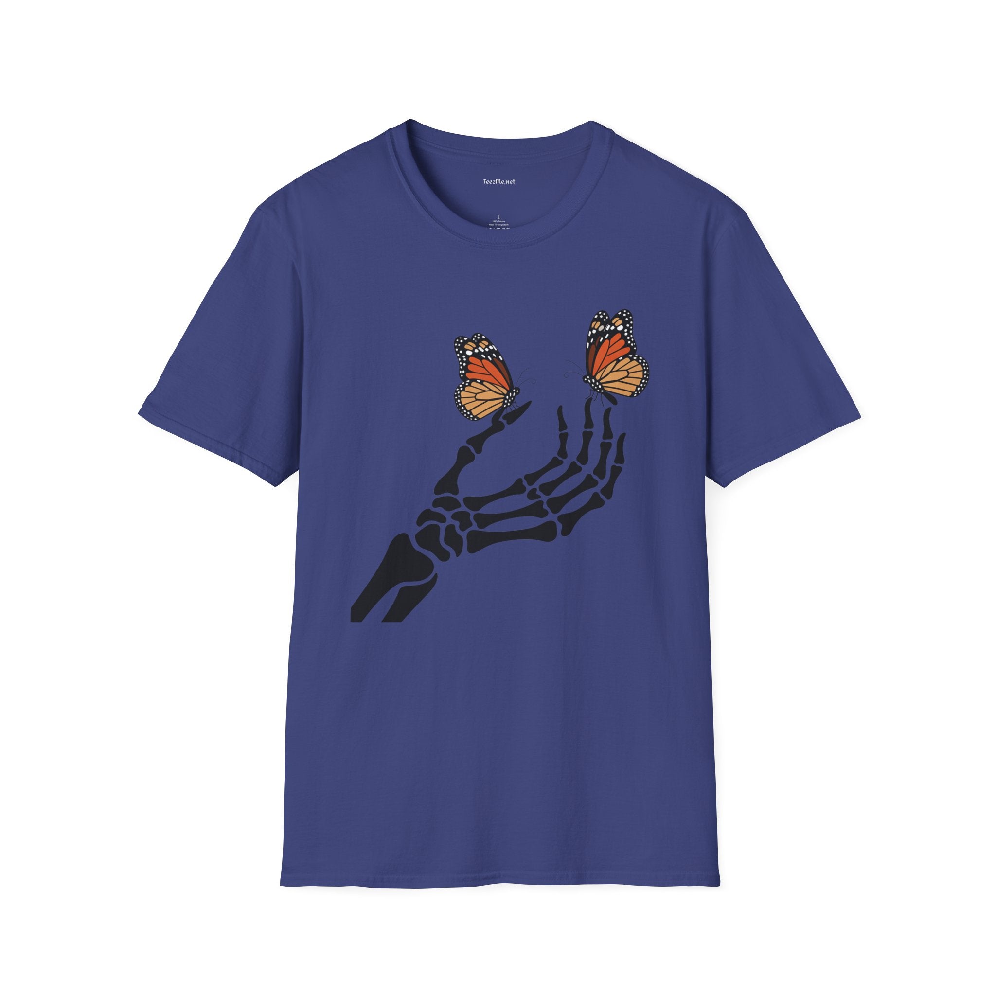Hand with Butterfly - Unisex Softstyle T-Shirt 100% Cotton Graphic