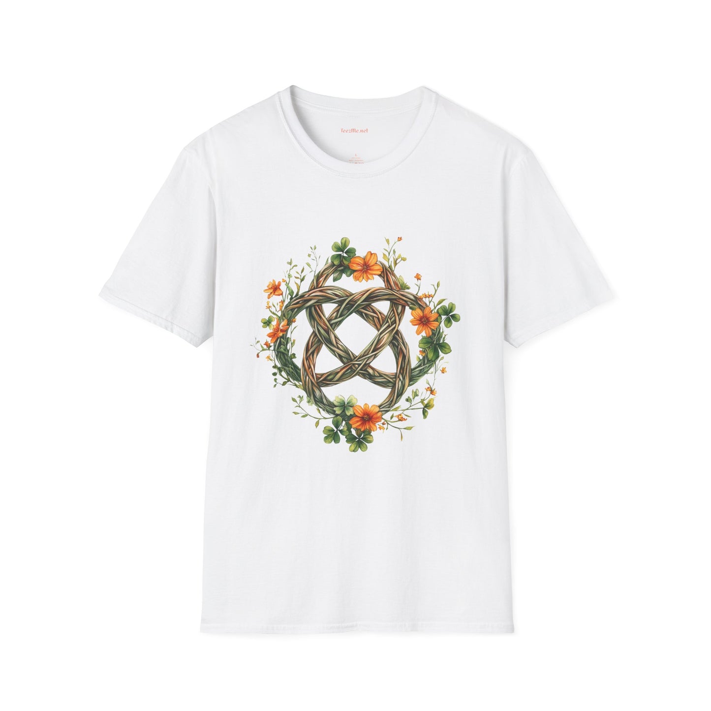Floral Witches Knot Unisex SoftStyle T-Shirt 100% Cotton Graphic