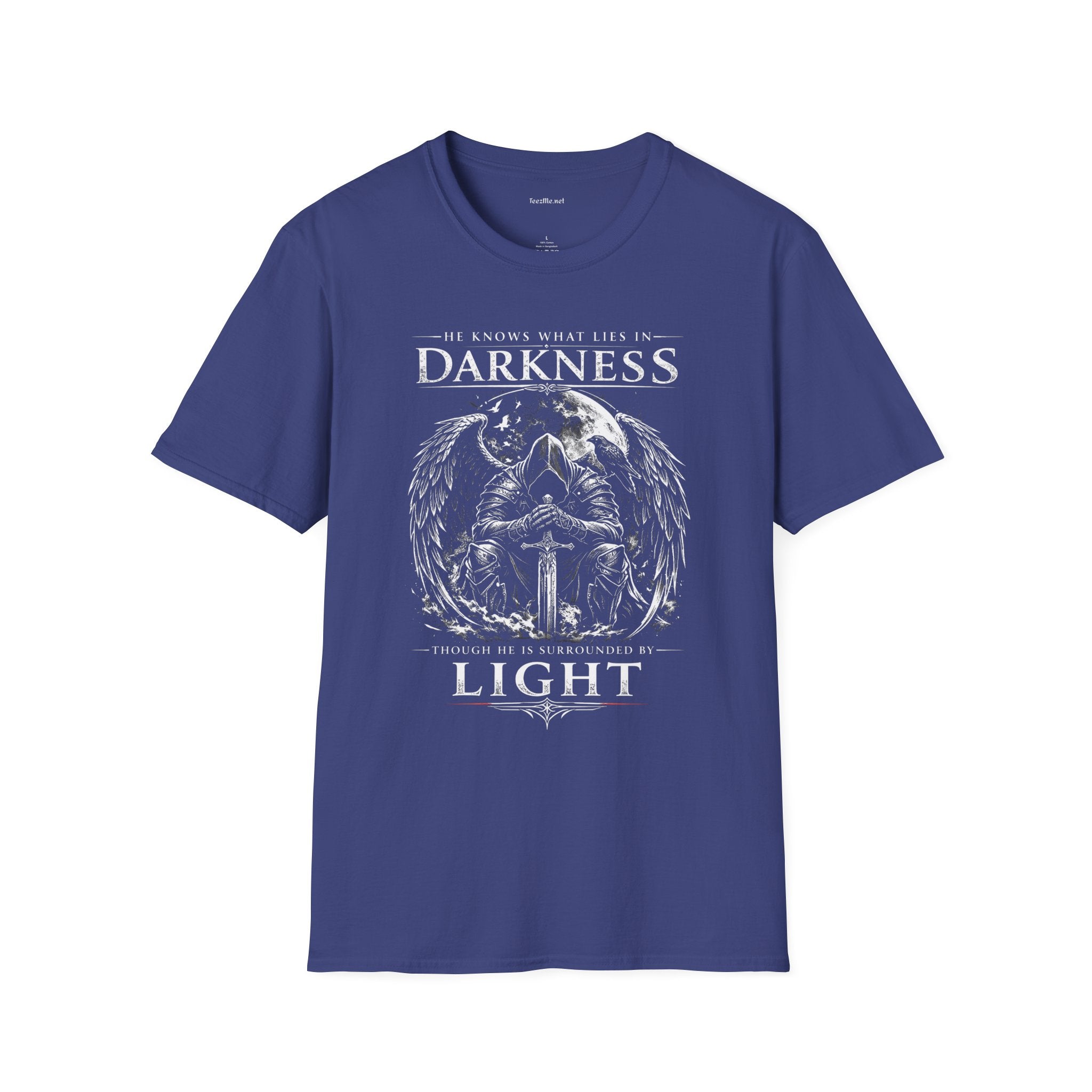 He Knows What Lies In Darkness Unisex Softstyle T-Shirt 100% Cotton Graphic