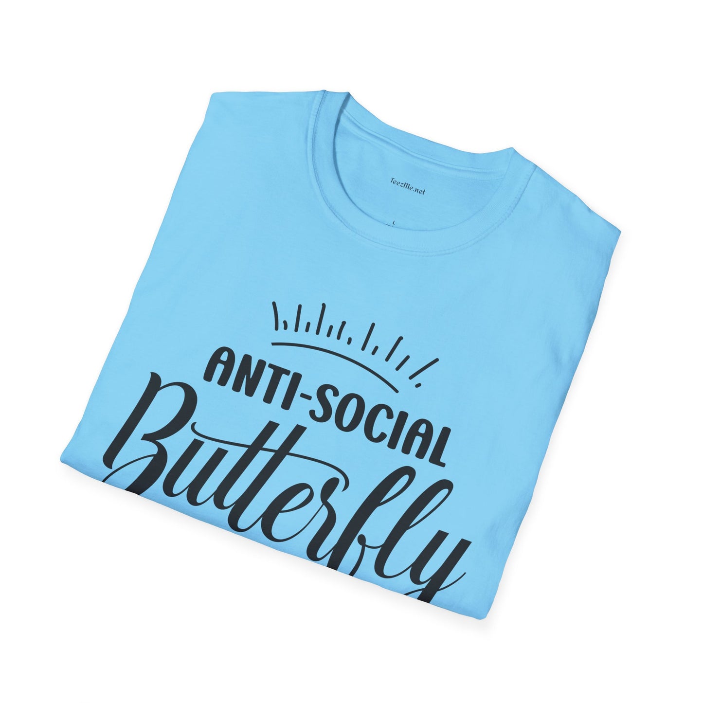 Anti-social Butterfly - Unisex Softstyle T-Shirt 100% Cotton Graphic