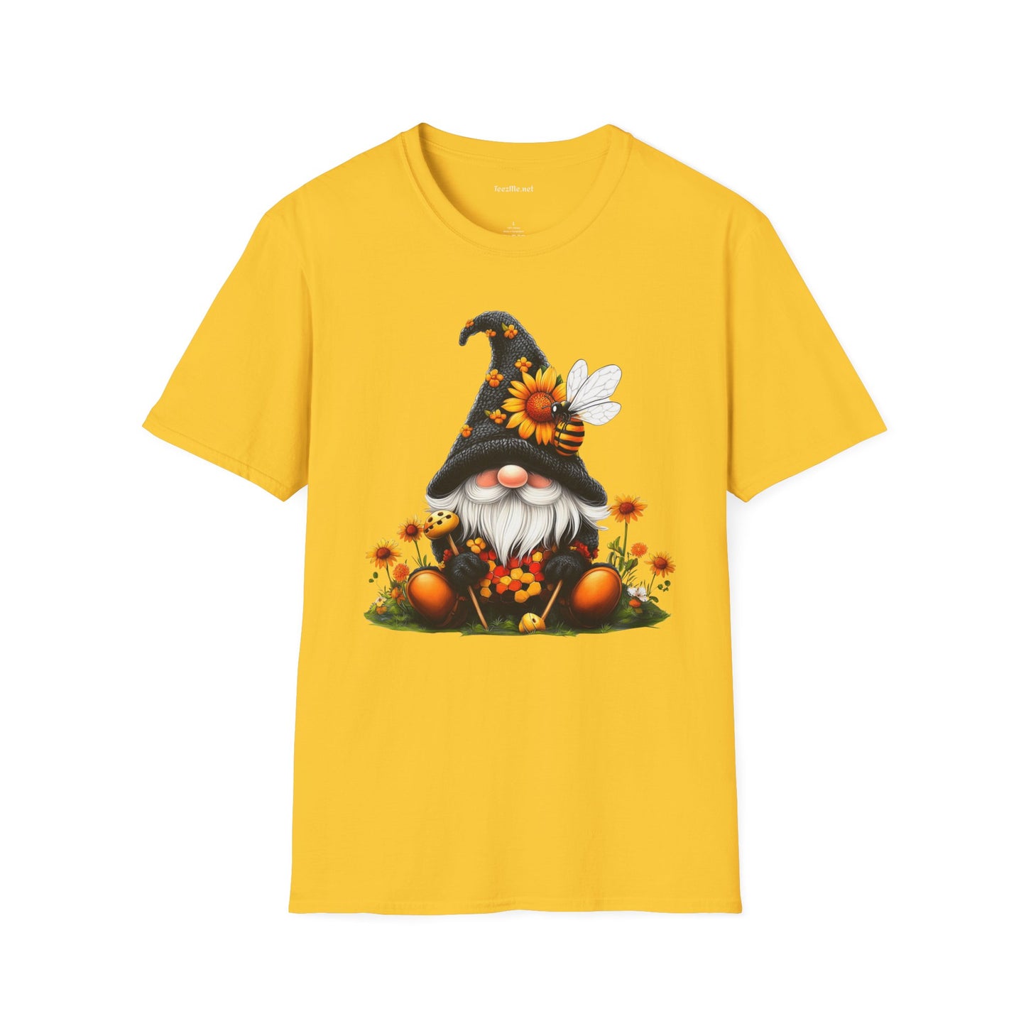 Honey Bee Gnome 03 Unisex Softstyle T-Shirt 100% Cotton Graphic
