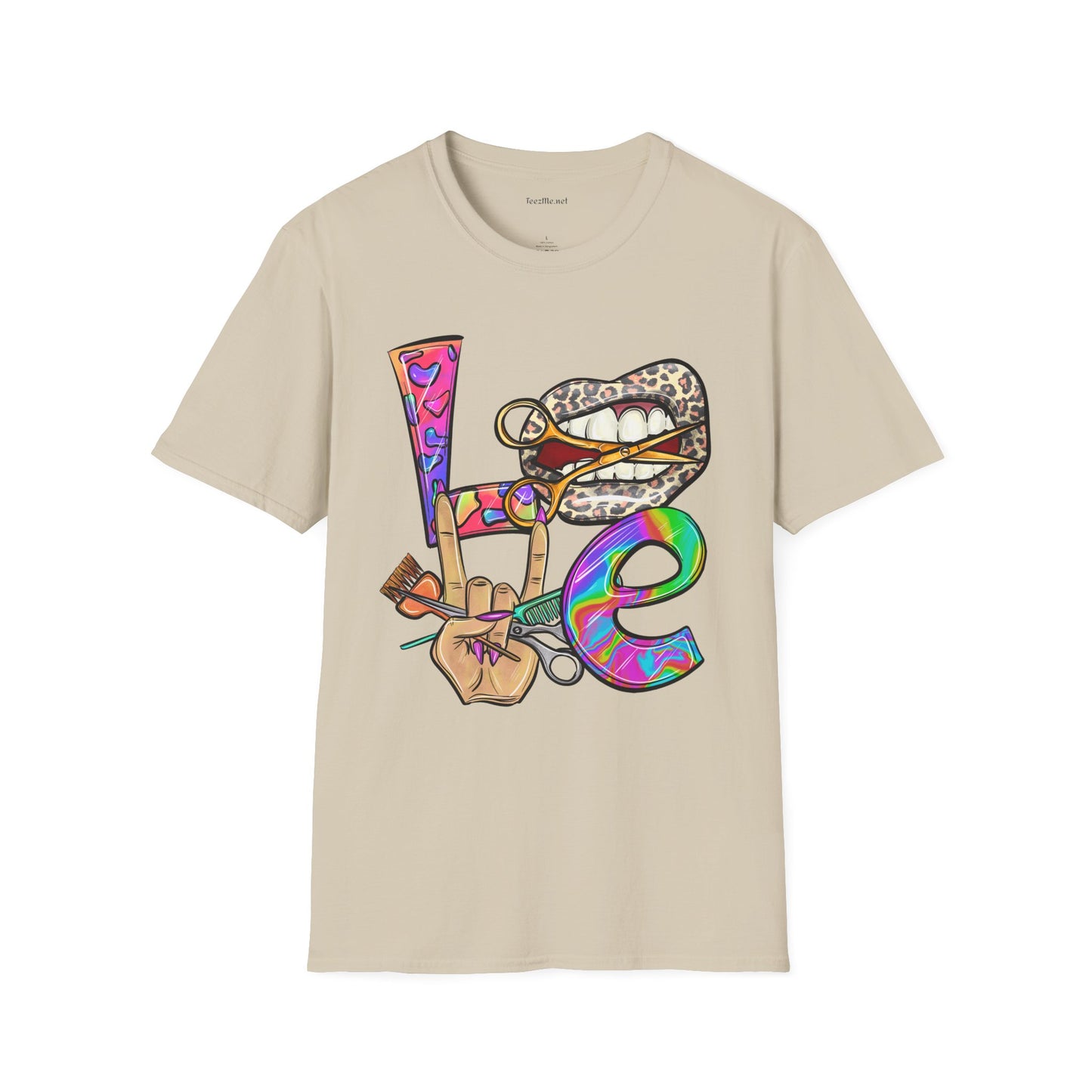 Hairstylist Love Unisex Softstyle T-Shirt 100% Cotton Graphic